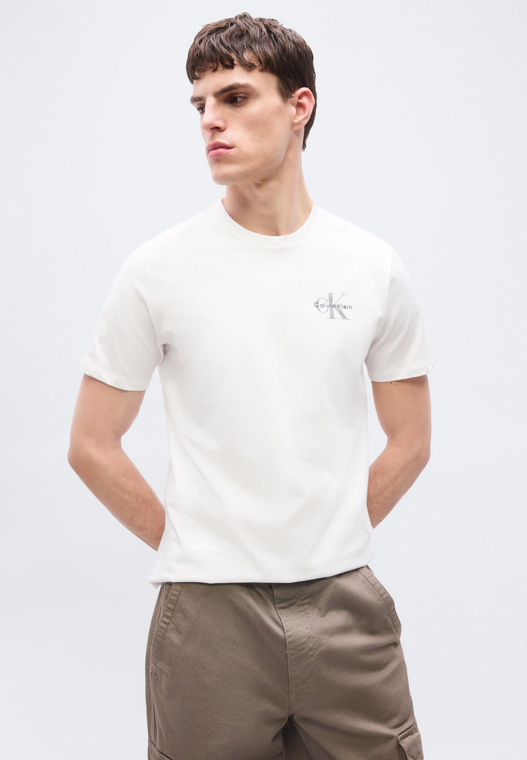 LOT DE 2 T-SHIRTS CLASSIQUES MICRO MONOLOGO - T-shirt basique - blanc éclatant/bleu marine
