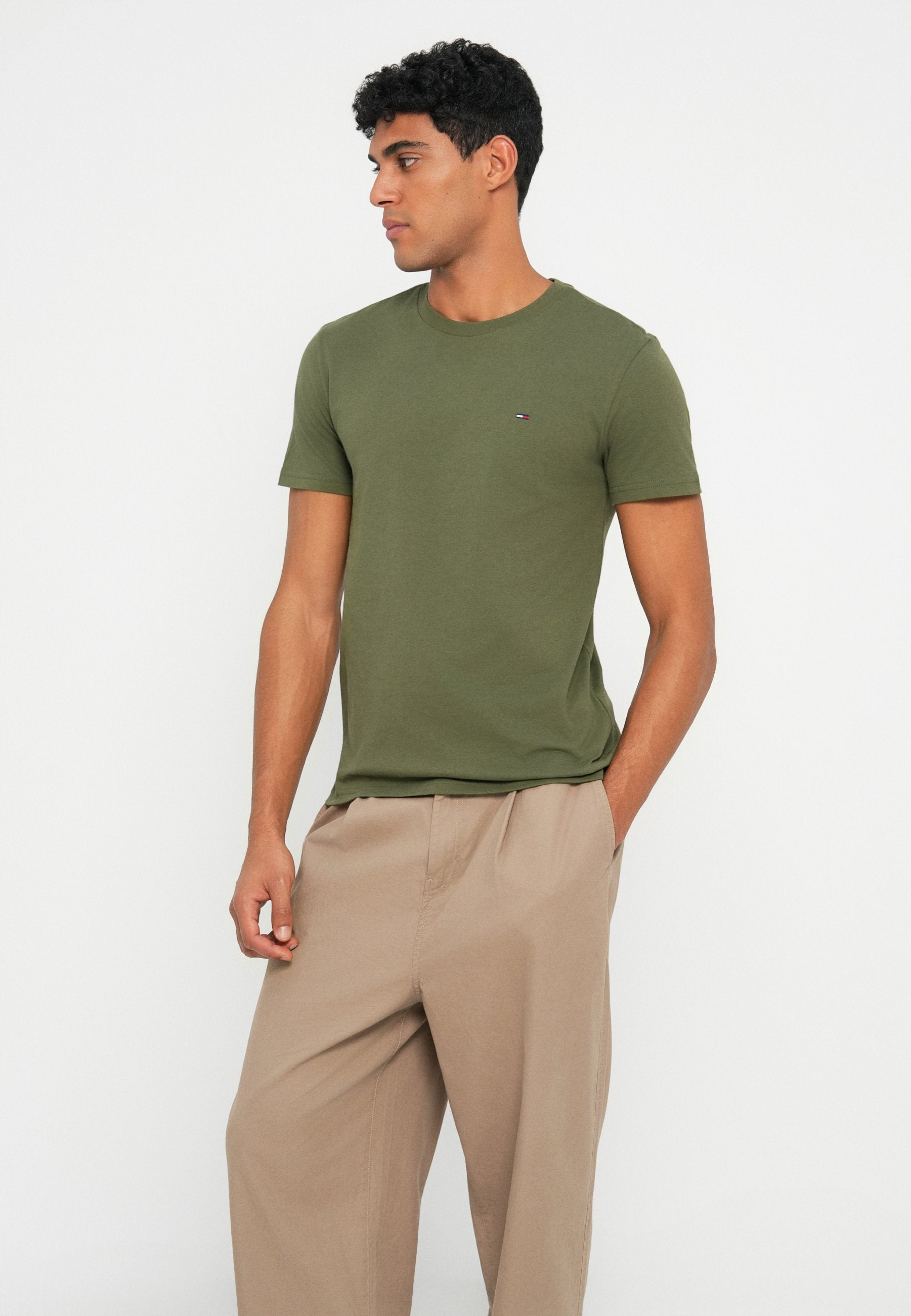 SLIM TEE 2 PACK - Basic T-shirt - black/dark greenery