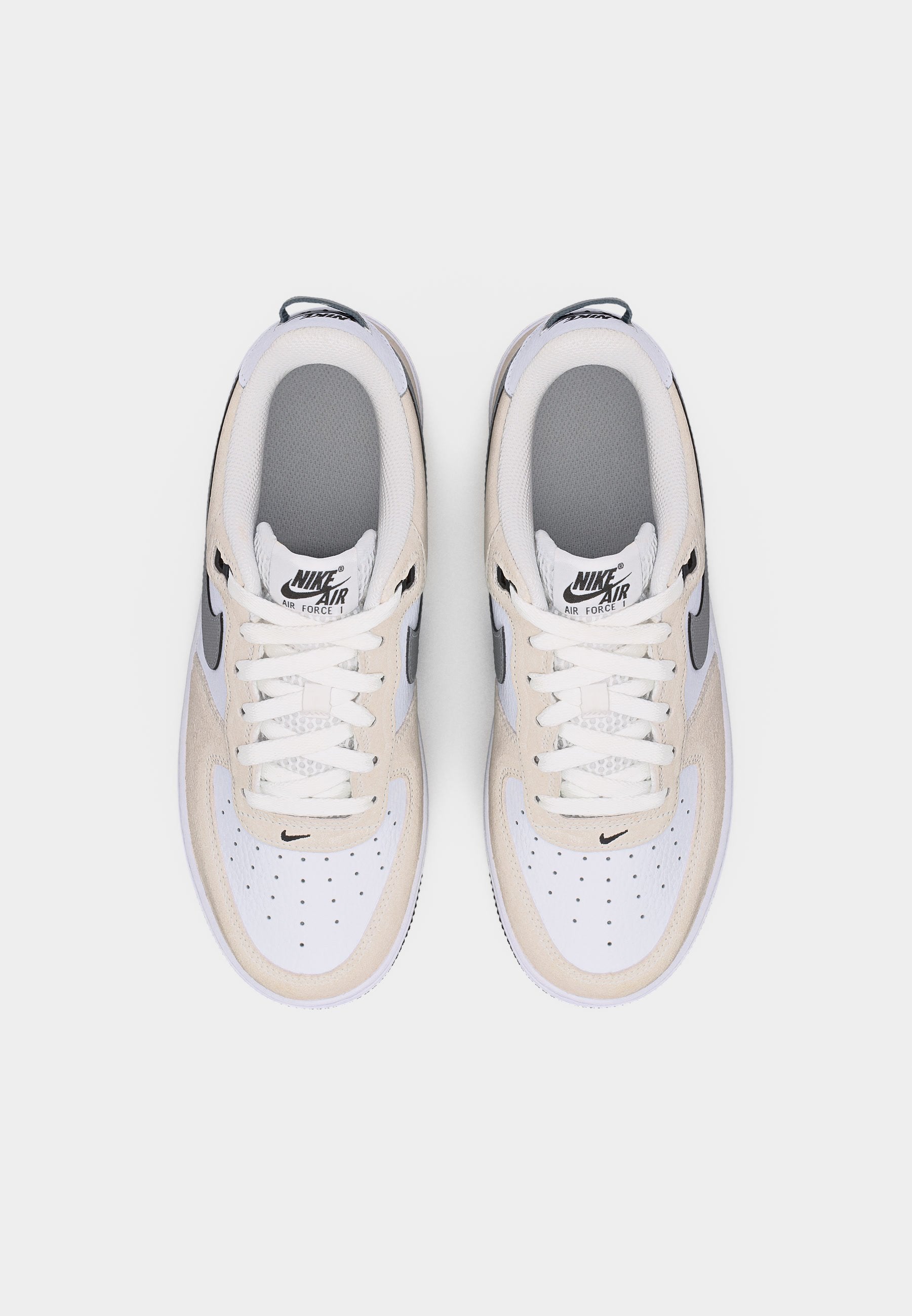 أحذية AIR FORCE 1 07 LV8 UNISEX - أبيض/رمادي معدني بارد/أسود/رمادي بارد/أبيض قمة