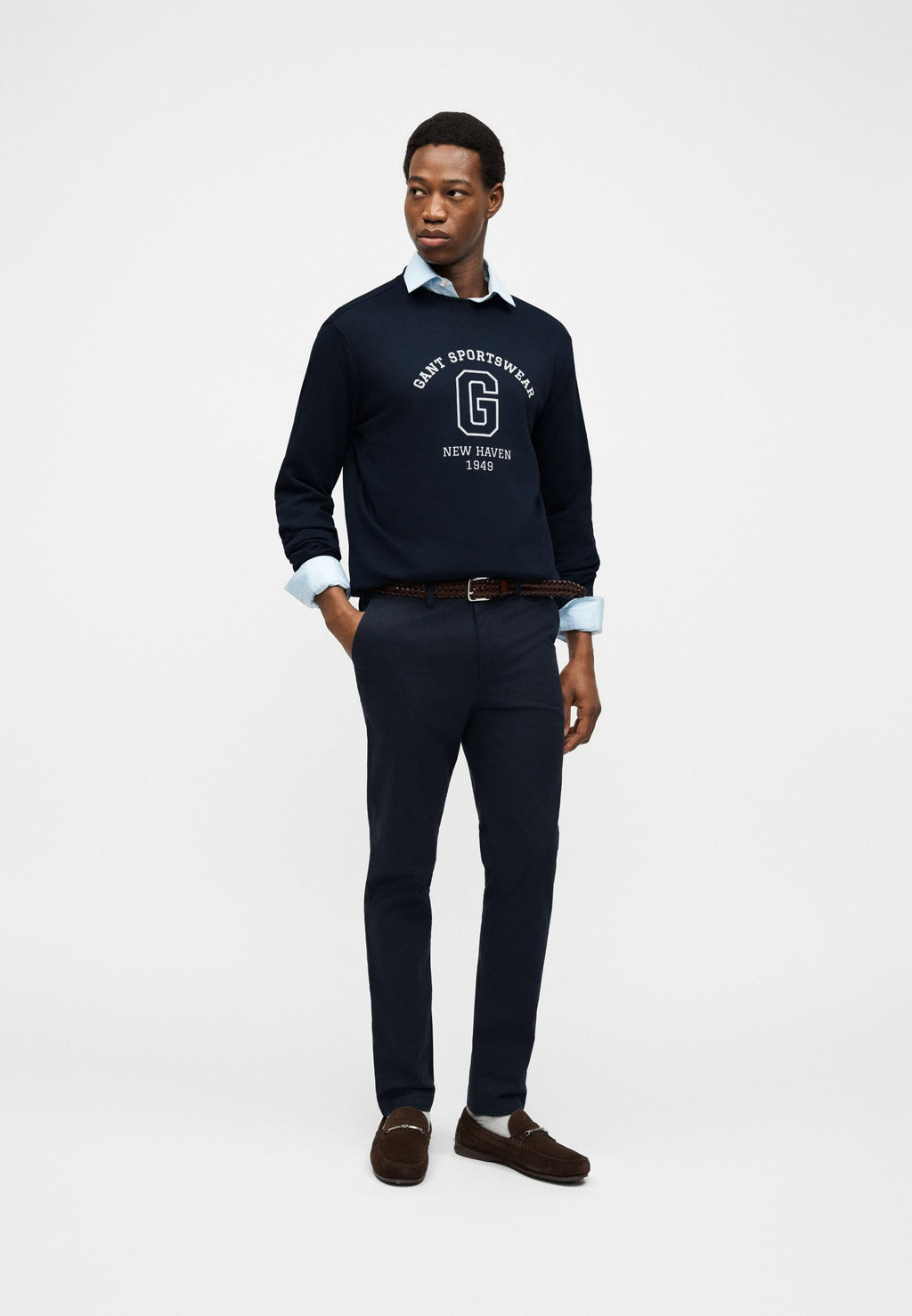 GRAPHIC CREW NECK - Sweatshirt - evening blue