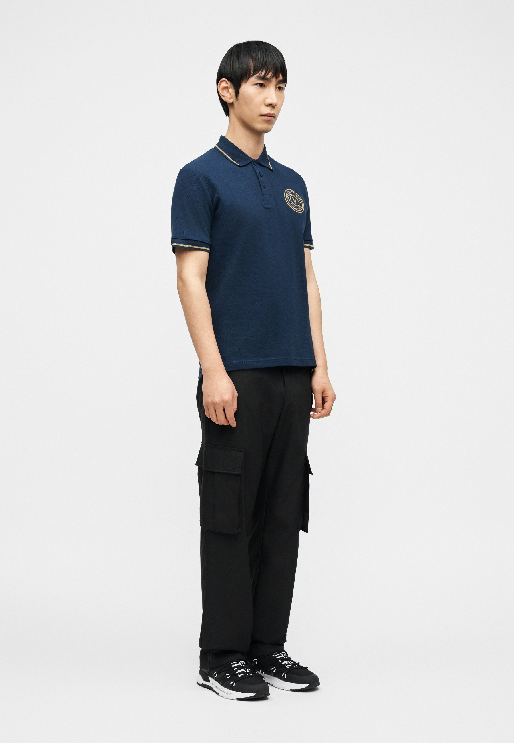 EMBLEM - Polo shirt - ocean/gold-coloured