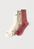 CHAUSSETTES SAISONNIÈRES UNISEXE LOT DE 3 - Chaussettes - pierre/blanc cassé/marron chiné