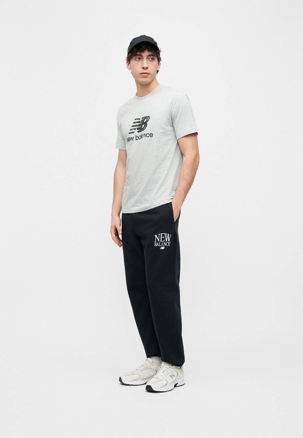 SPORT ESSENTIALS STAMP LOGO UNISEX - Print T-shirt - grey/black