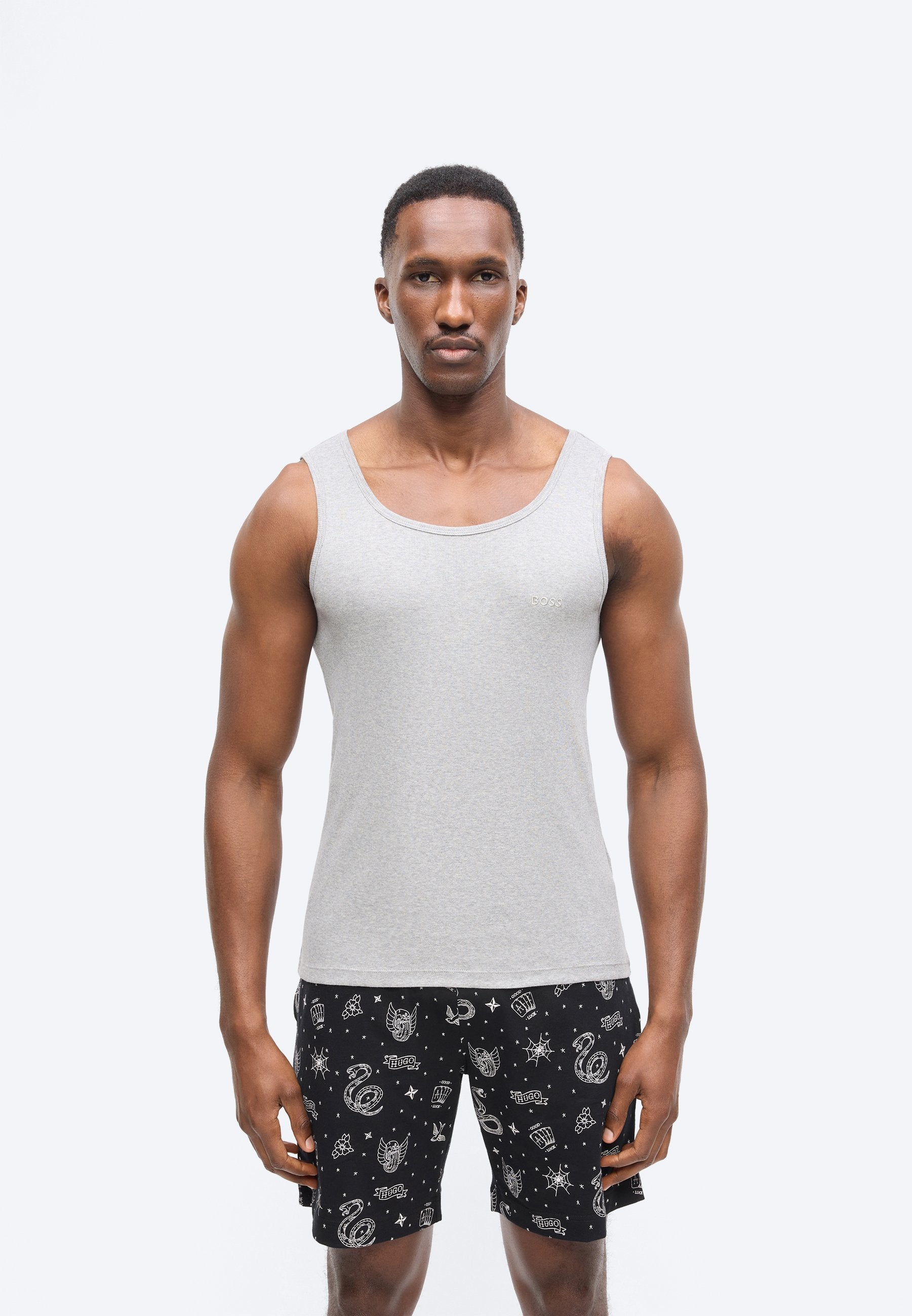 3 PACK - Undershirt - black/grey/white
