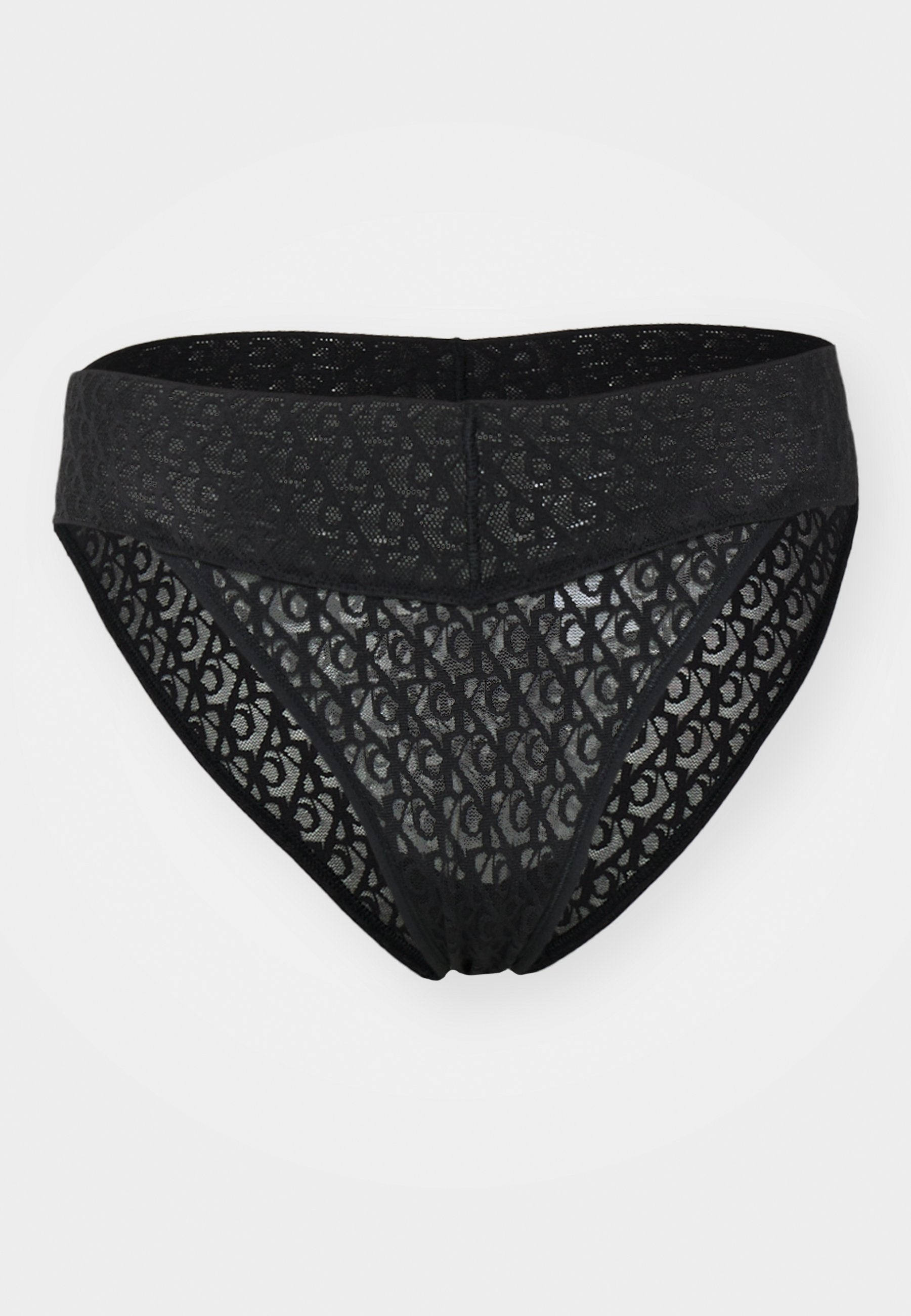 LOW RISE BIKINI LOGO LACE TRIM - Briefs - black