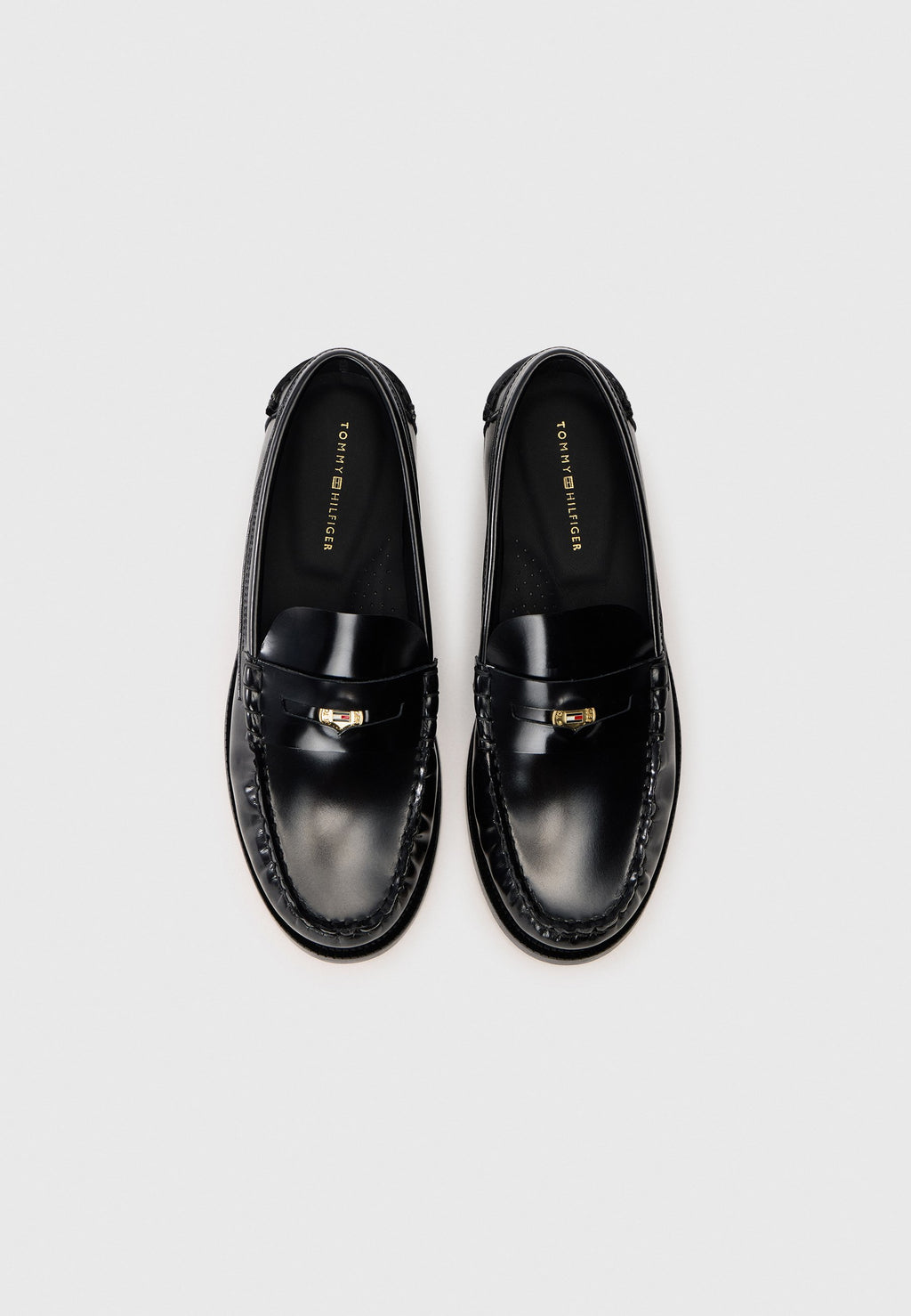 PATENT LEATHER CUSHIONED LOAFERS - Slip-ons - black