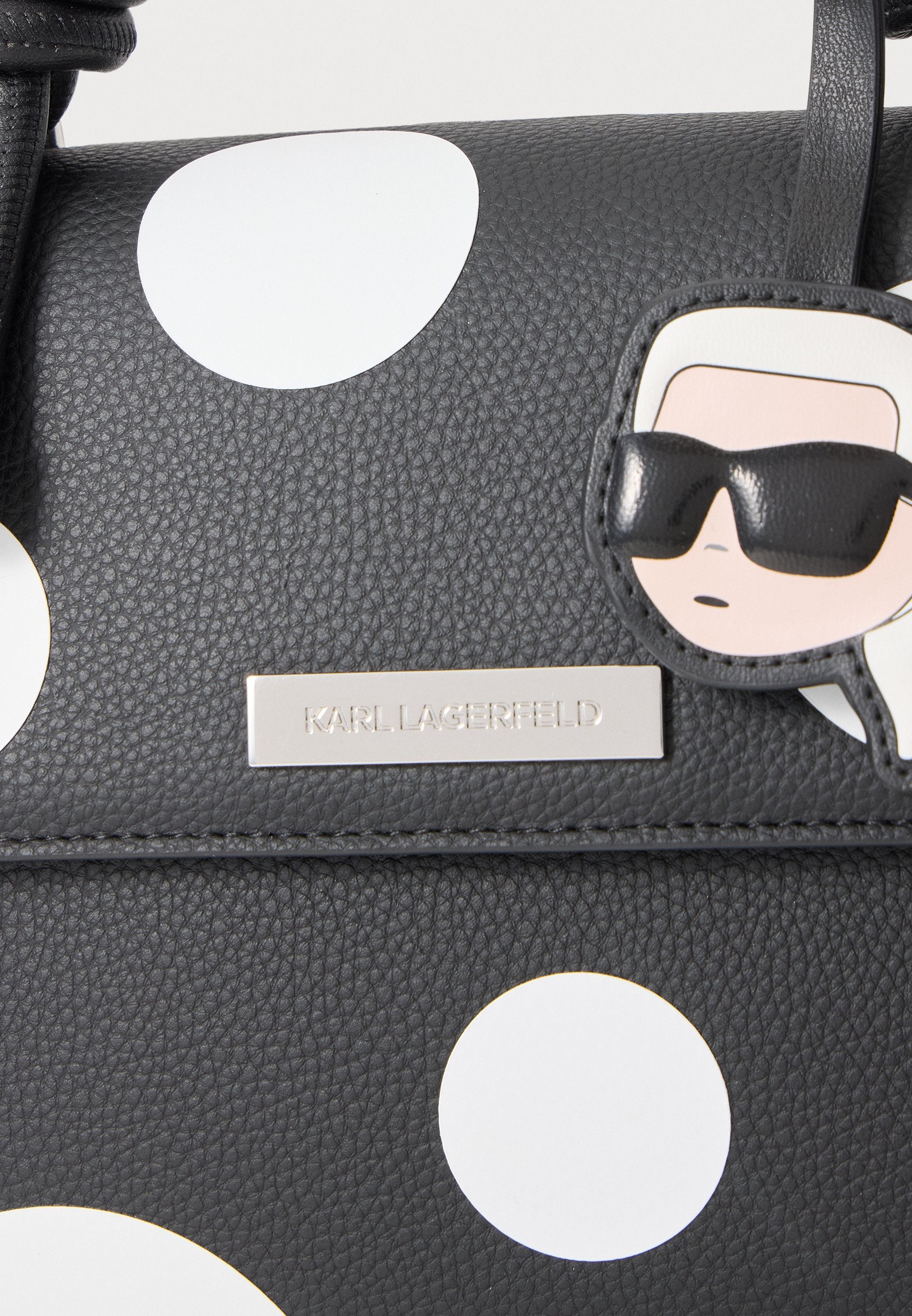 IKON PEBBLE - Handbag - black/white