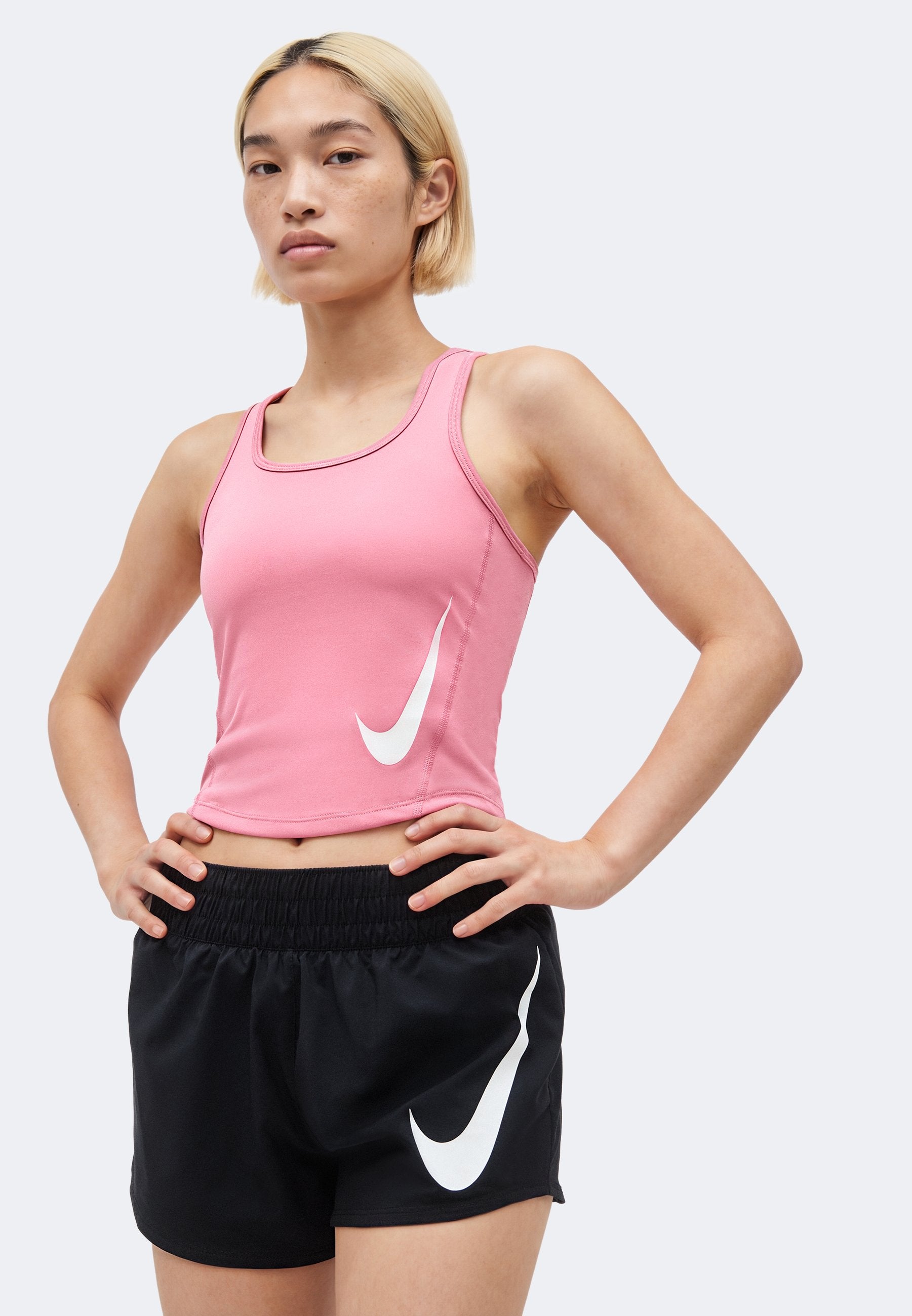 TEMPO RUN TANK - Top - peony/photon dust/white
