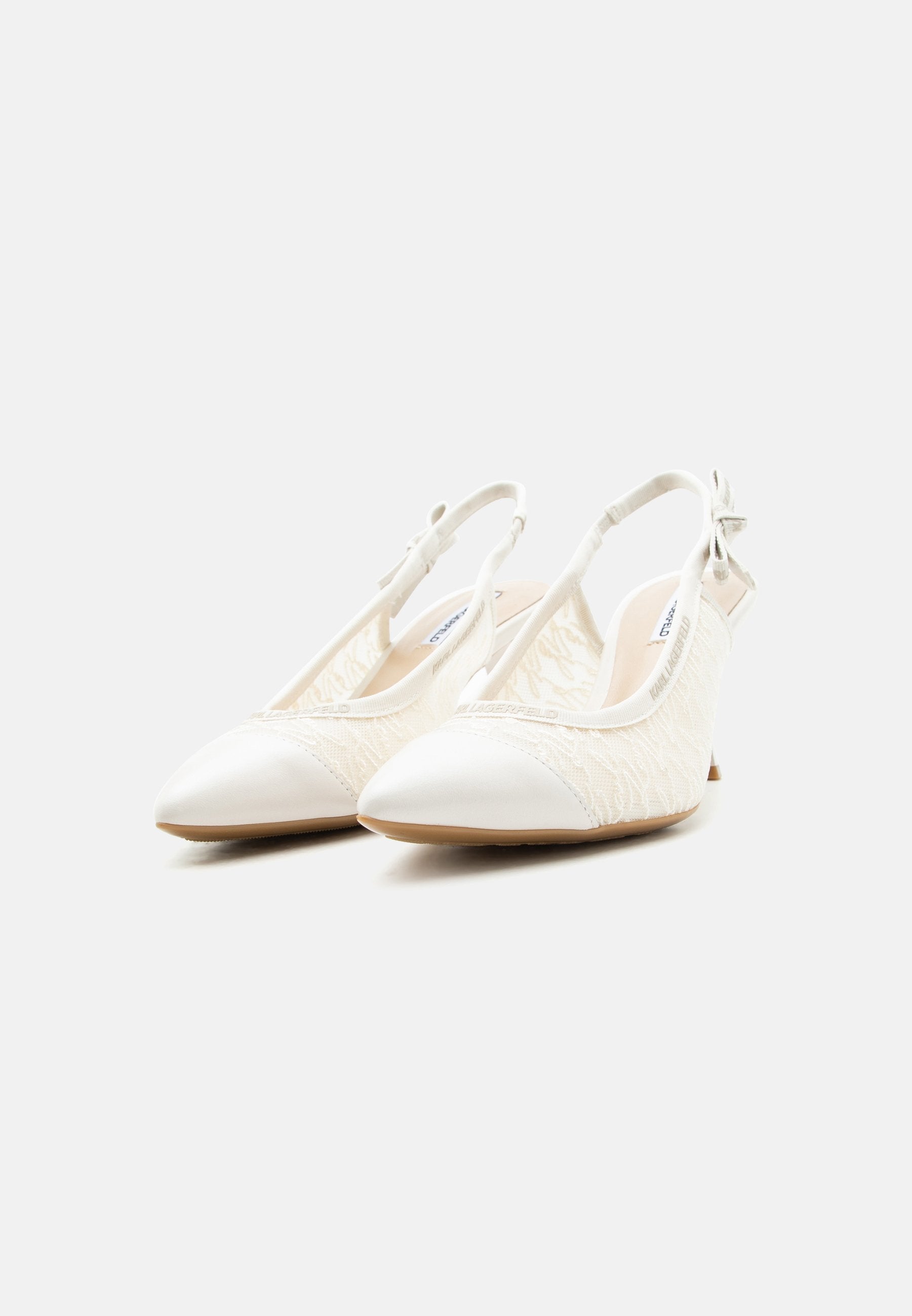 SIENNA SCRIPT LACE SLING - High heels - white