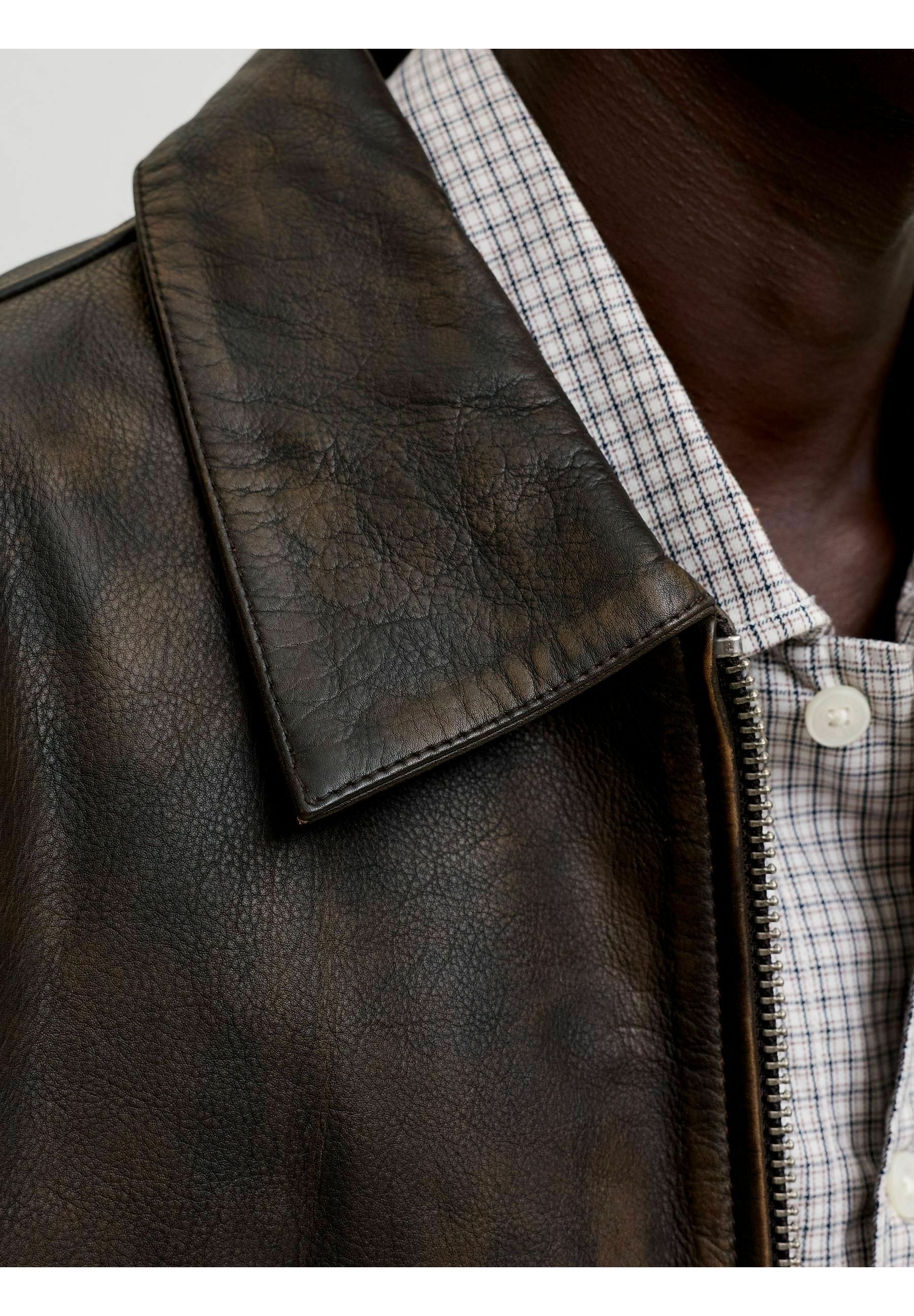 Leather Leather - Leather jacket - chocolate brown