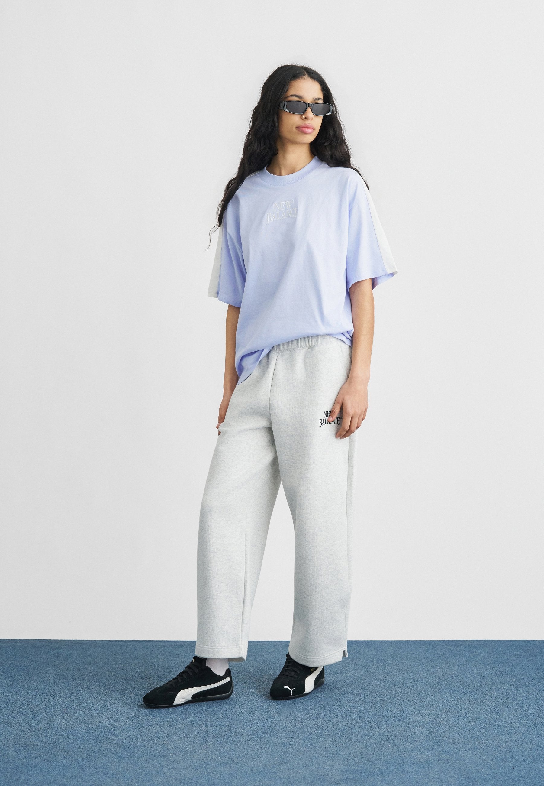 LINEAR HERITAGE OVERSIZED T-SHIRT - Print T-shirt - lilac