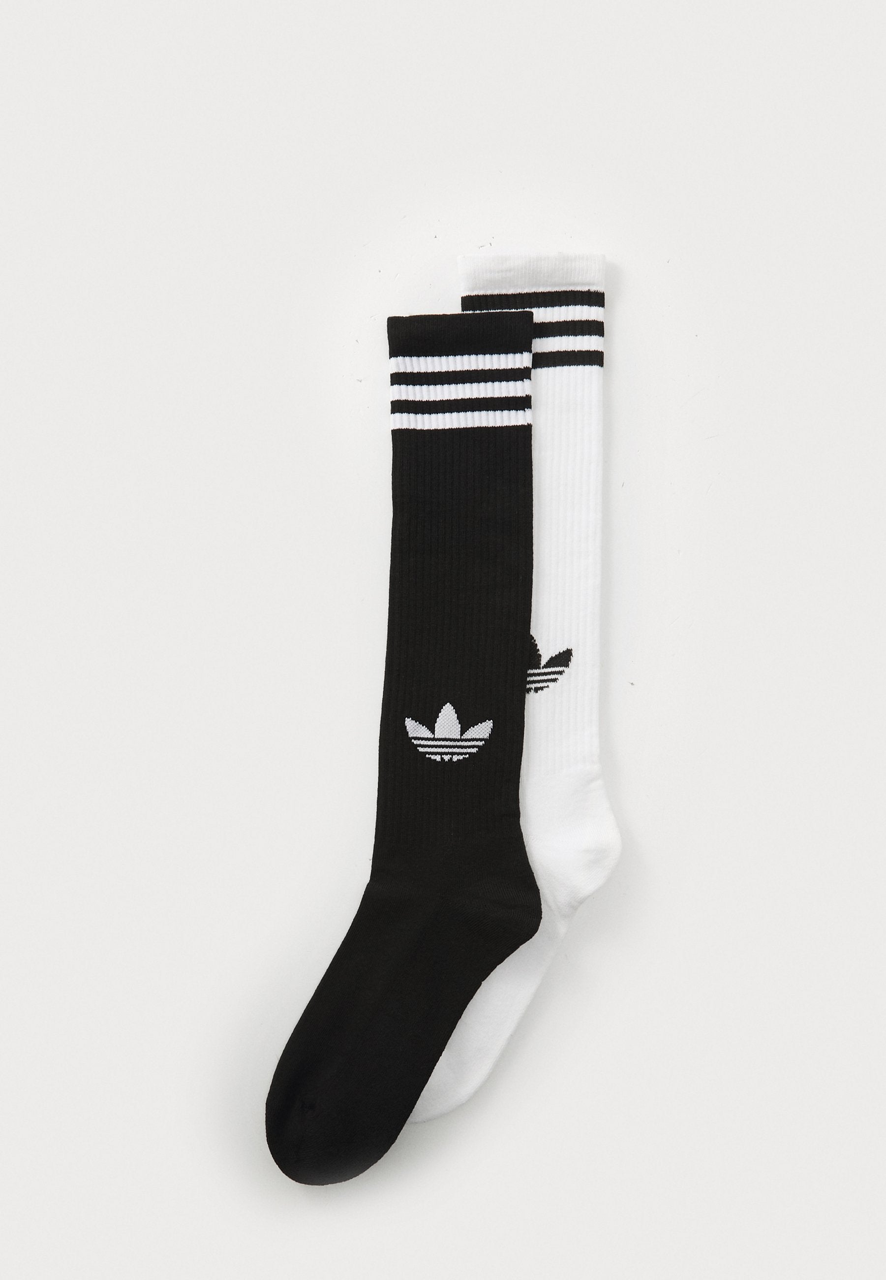 2 PACK - Knee high socks - white/black