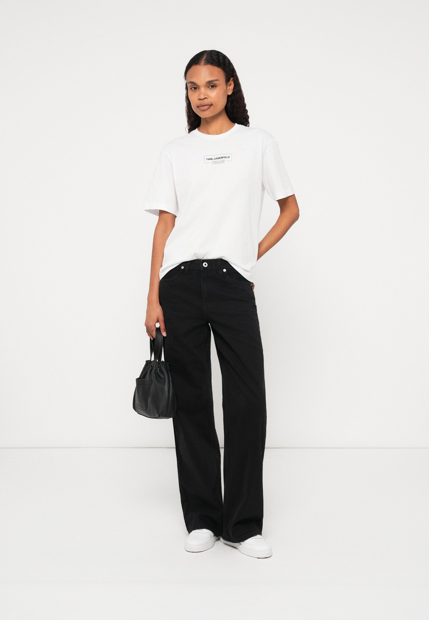 OUTLINE LOGO - Print T-shirt - white