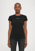 Print T-shirt - black/gold-coloured