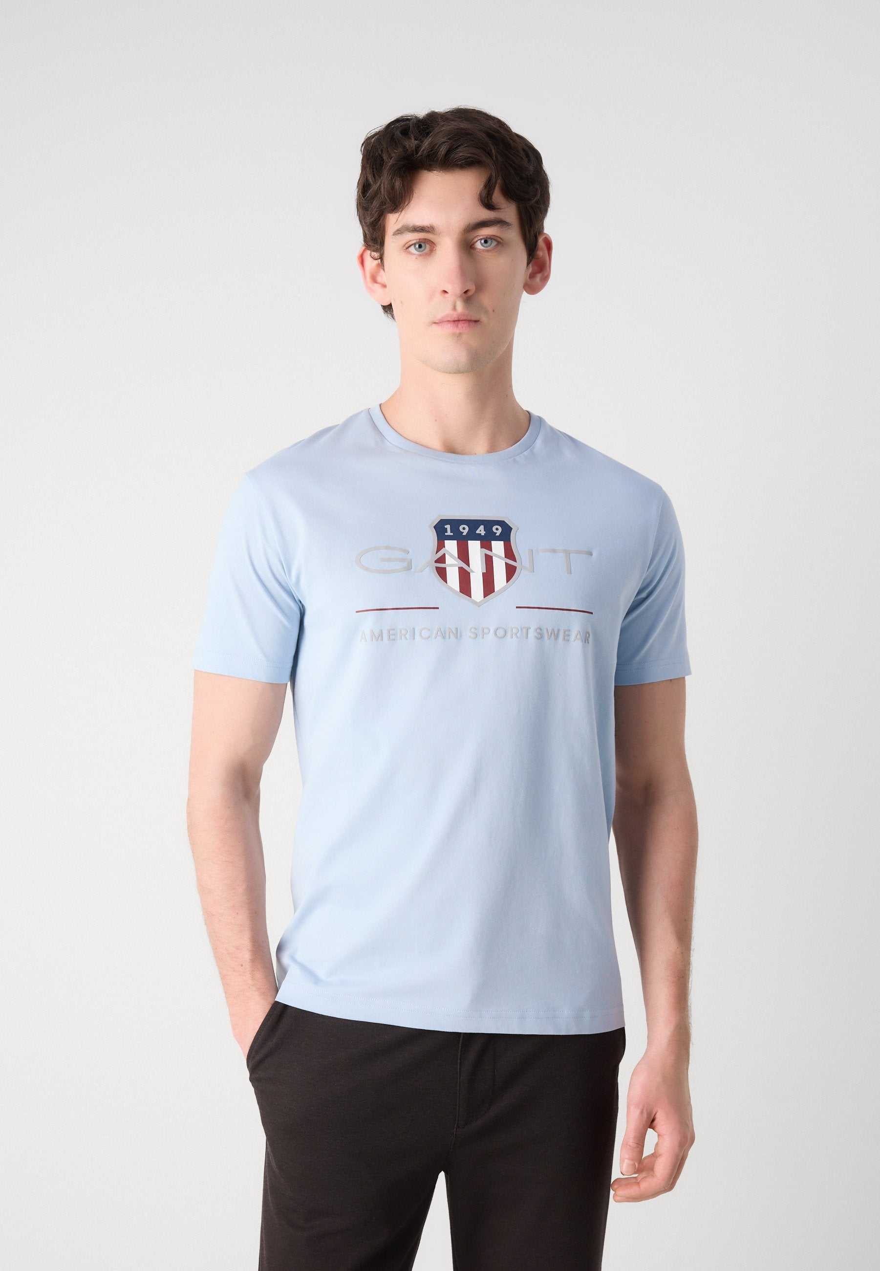REG ARCHIVE SHIELD SS T-SHIRT - Print T-shirt - fresh blue