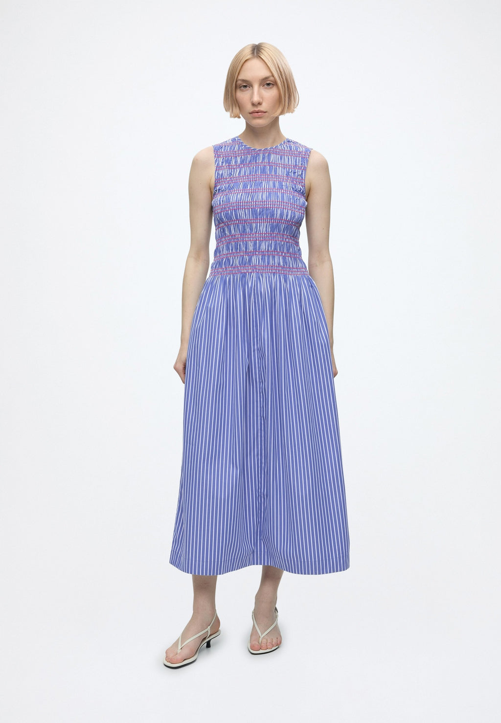 SMOCKING STRIPE MIDI  - Day dress - stacking stp/ verona blue
