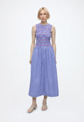 SMOCKING STRIPE MIDI  - Day dress - stacking stp/ verona blue