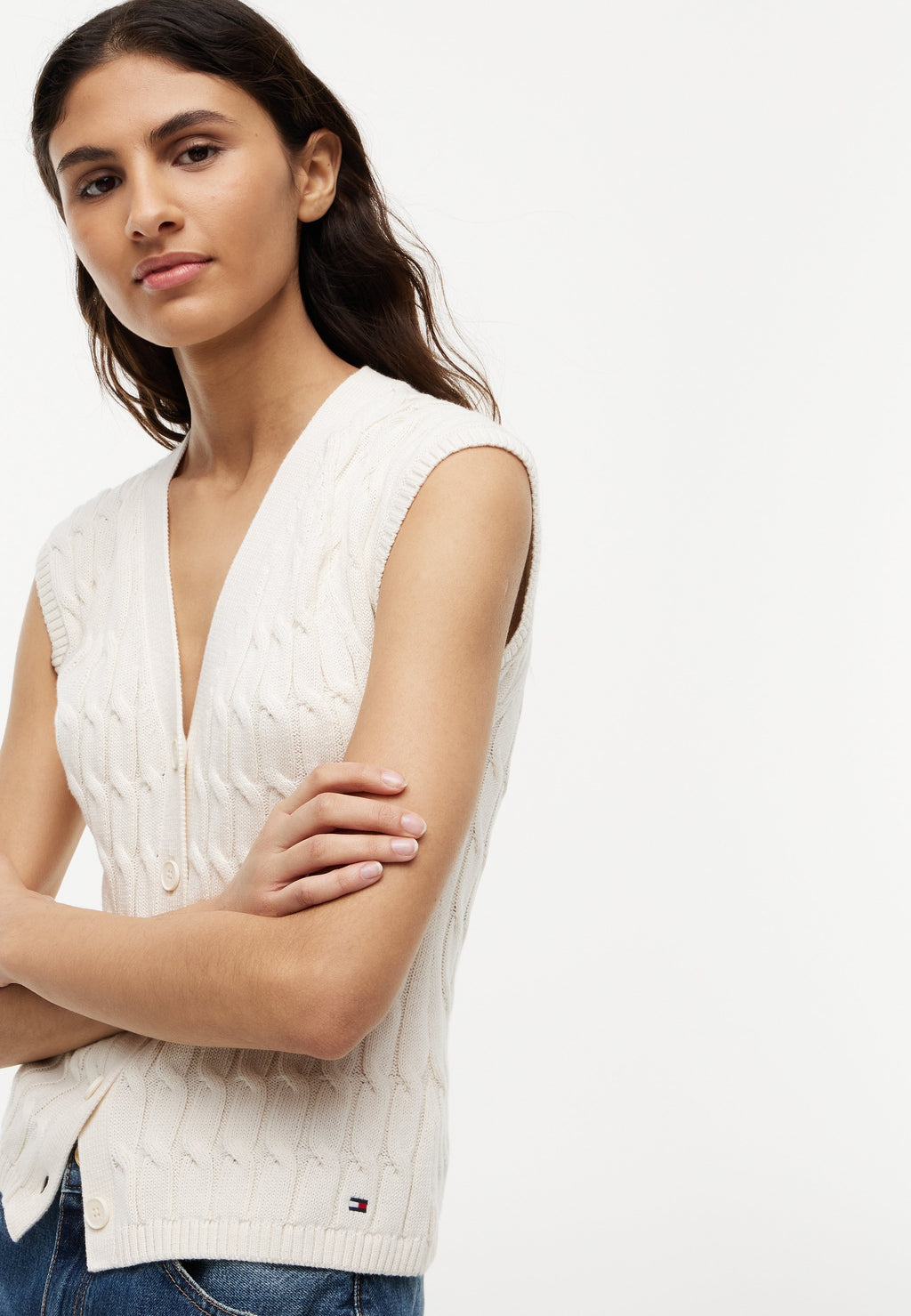 Cardigan - ivory petal