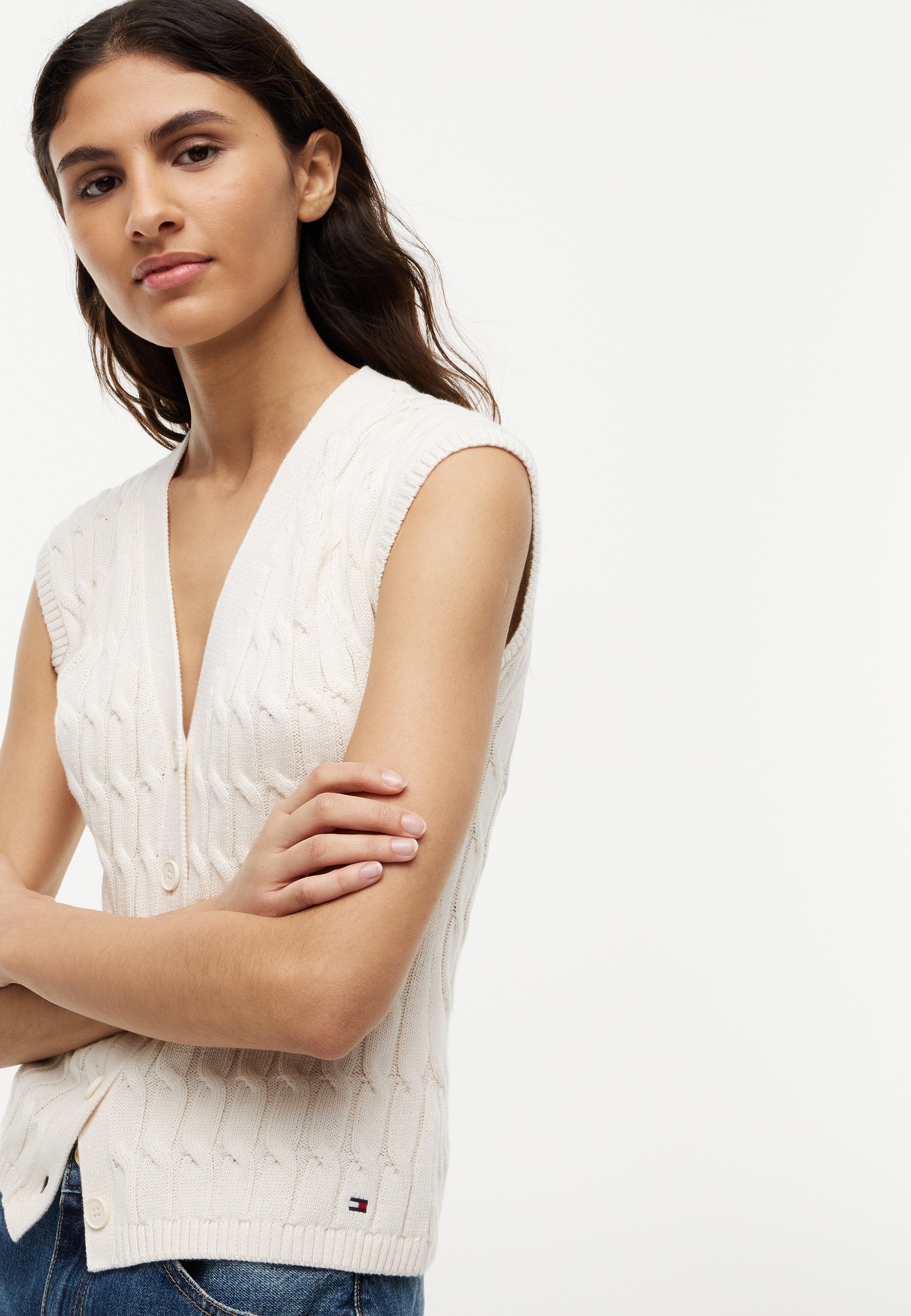 Cardigan - ivory petal