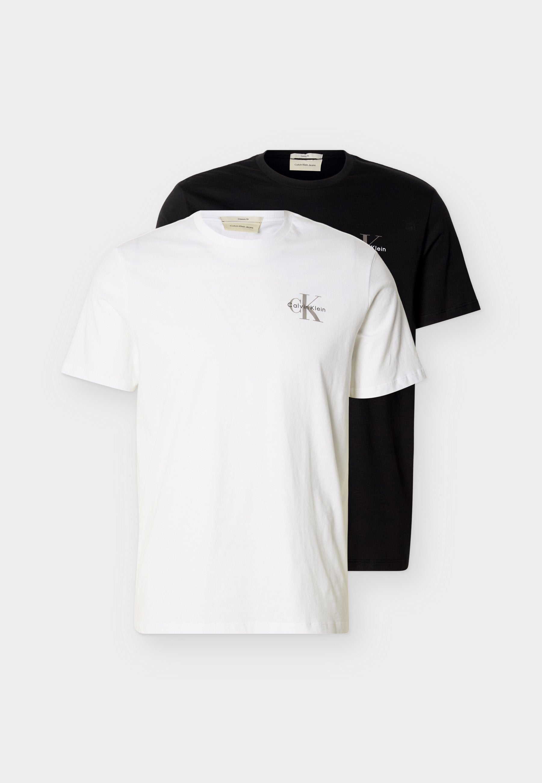CLASSIC MICRO MONOLOGO 2 PACK  - Basic T-shirt - black/bright white