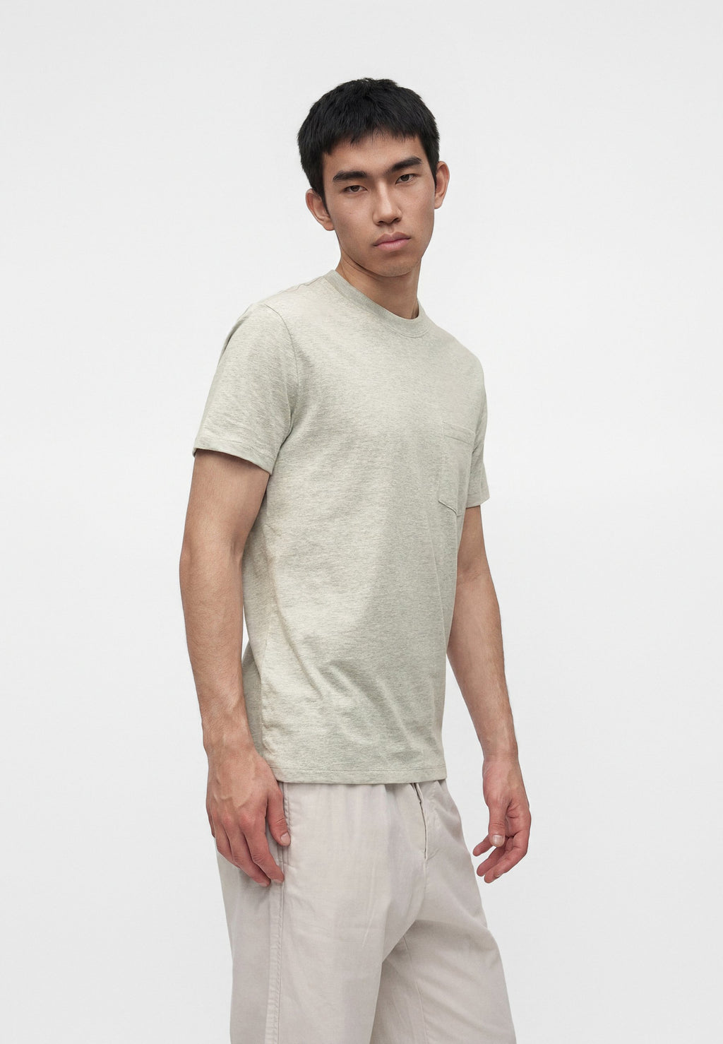 EVERYDAY POCKET TEE - Basic T-shirt - grey