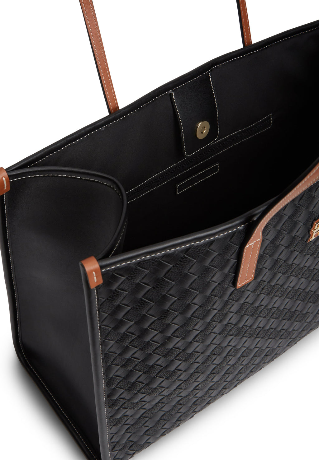 CITY TH MONOGRAM WOVEN TOTE BAG - Tote bag - black mix