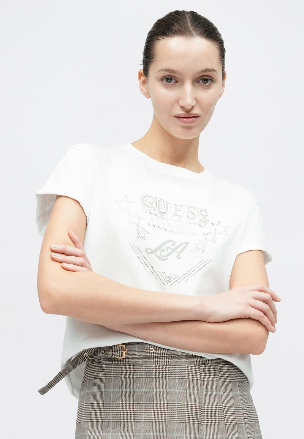 LA STARS TEE - Print T-shirt - white