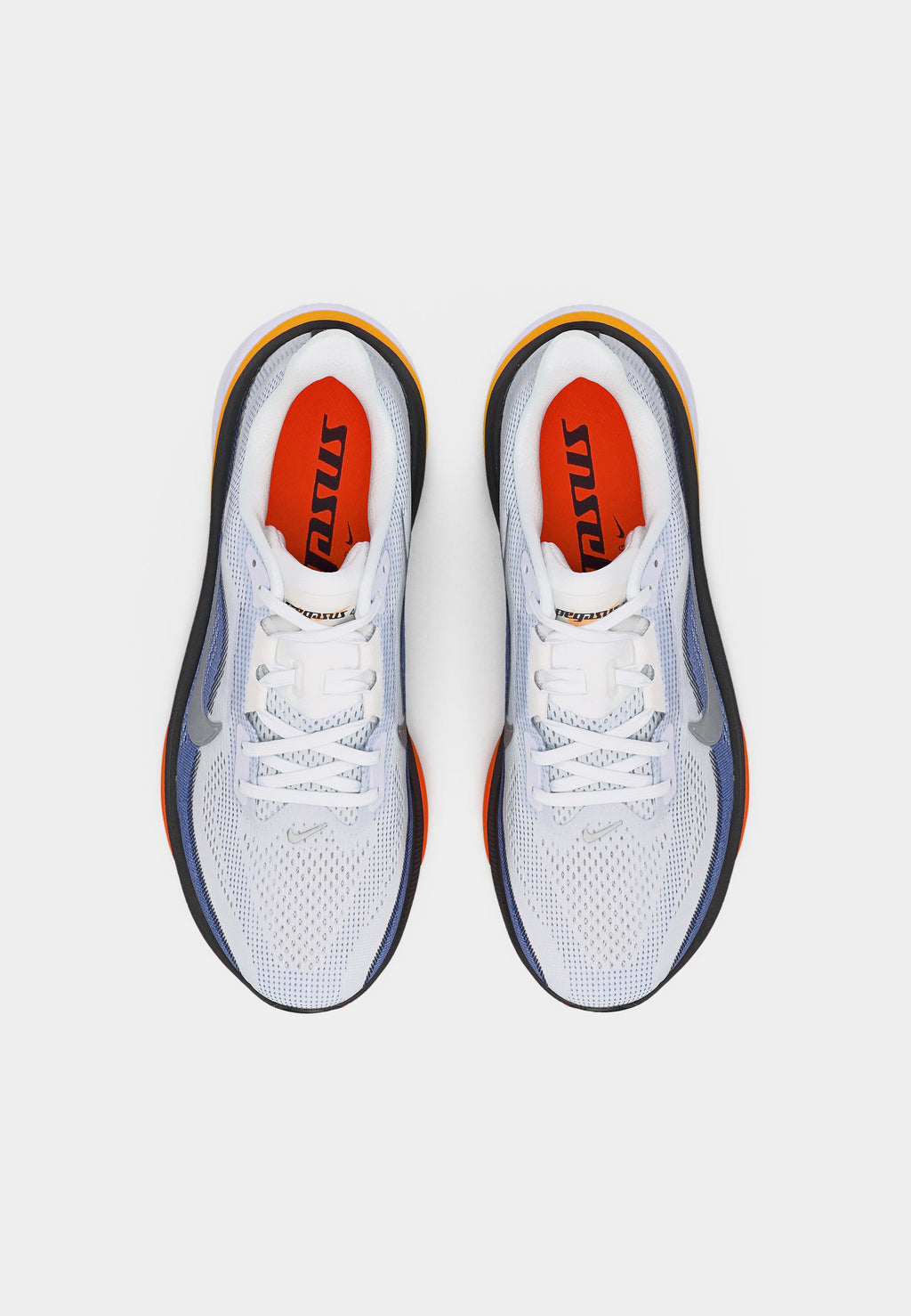 AIR ZOOM PEGASUS  - Road running shoes - white/metallic silver-coloured/lapis/total orange/laser orange/off noir