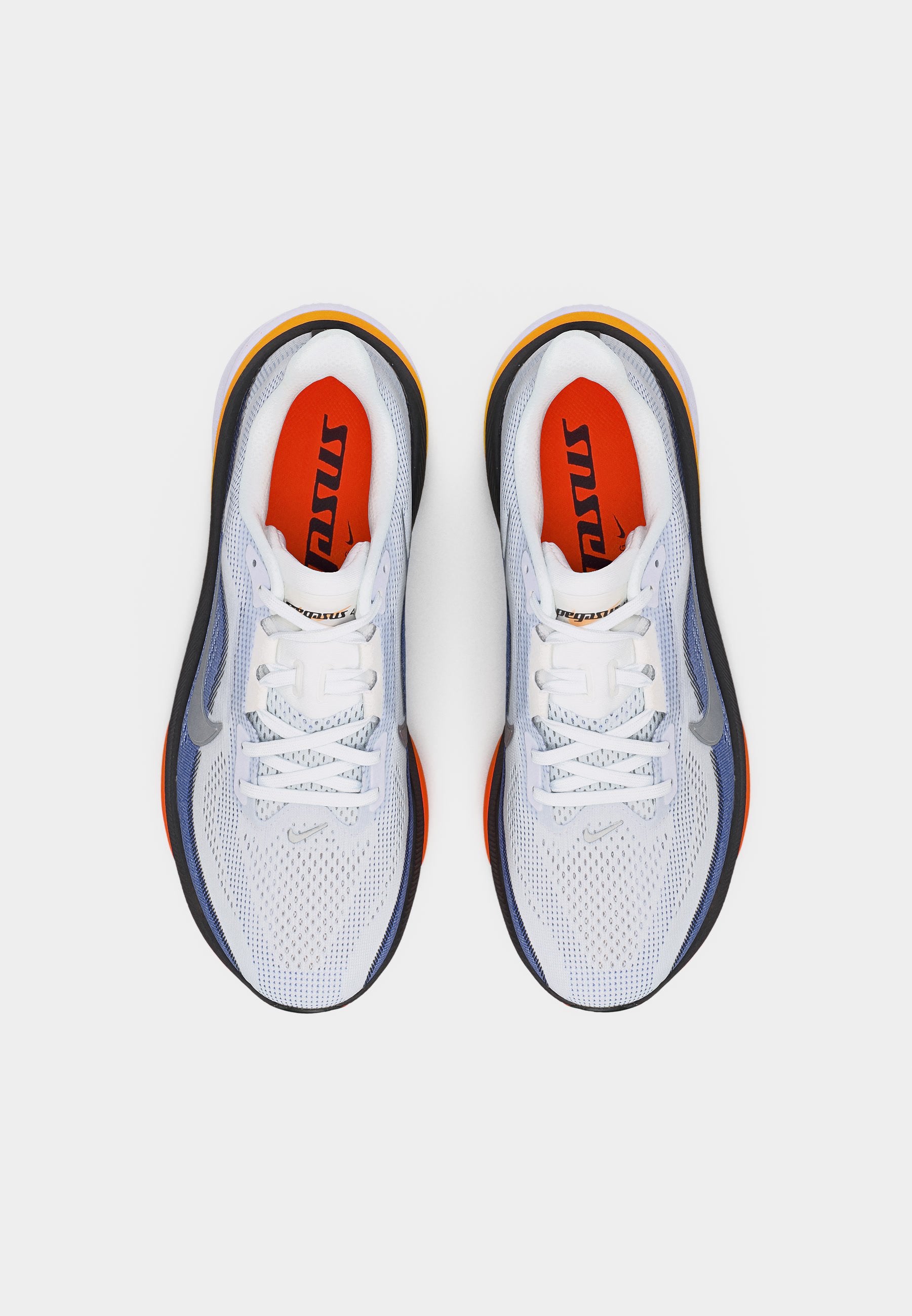 AIR ZOOM PEGASUS - Yol koşu ayakkabısı - beyaz/metalik gümüş rengi/lapis/total turuncu/lazer turuncu/kirli siyah