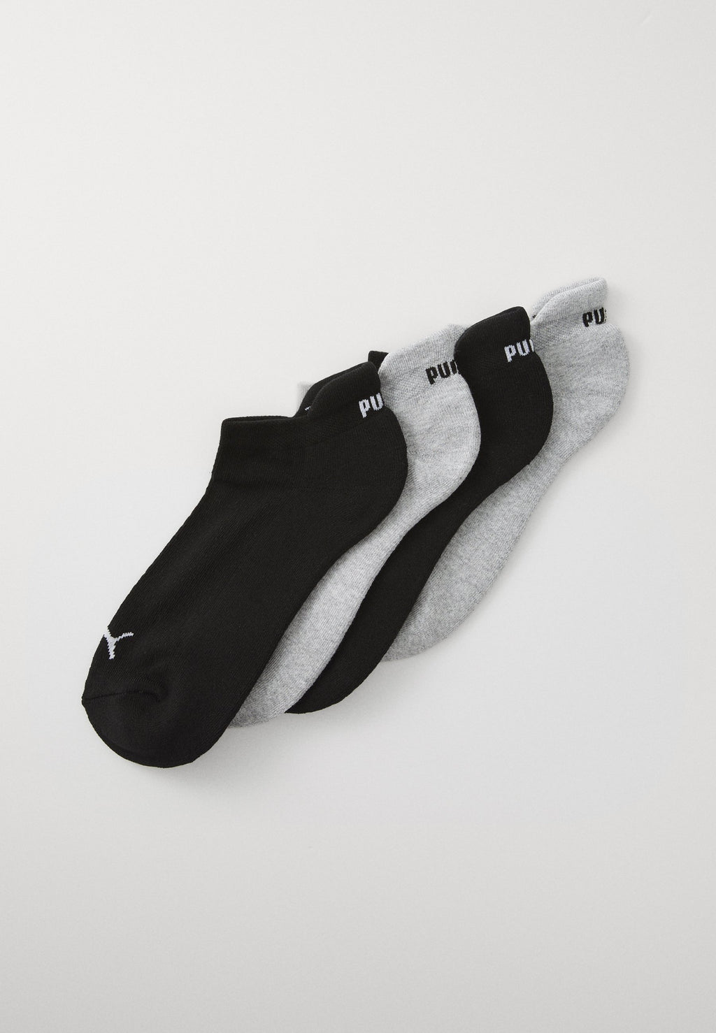 LOT DE 4 PAIRES DE CHAUSSETTES DE SPORT AMORTIES POUR FEMME - Chaussettes de sport - gris chiné/noir