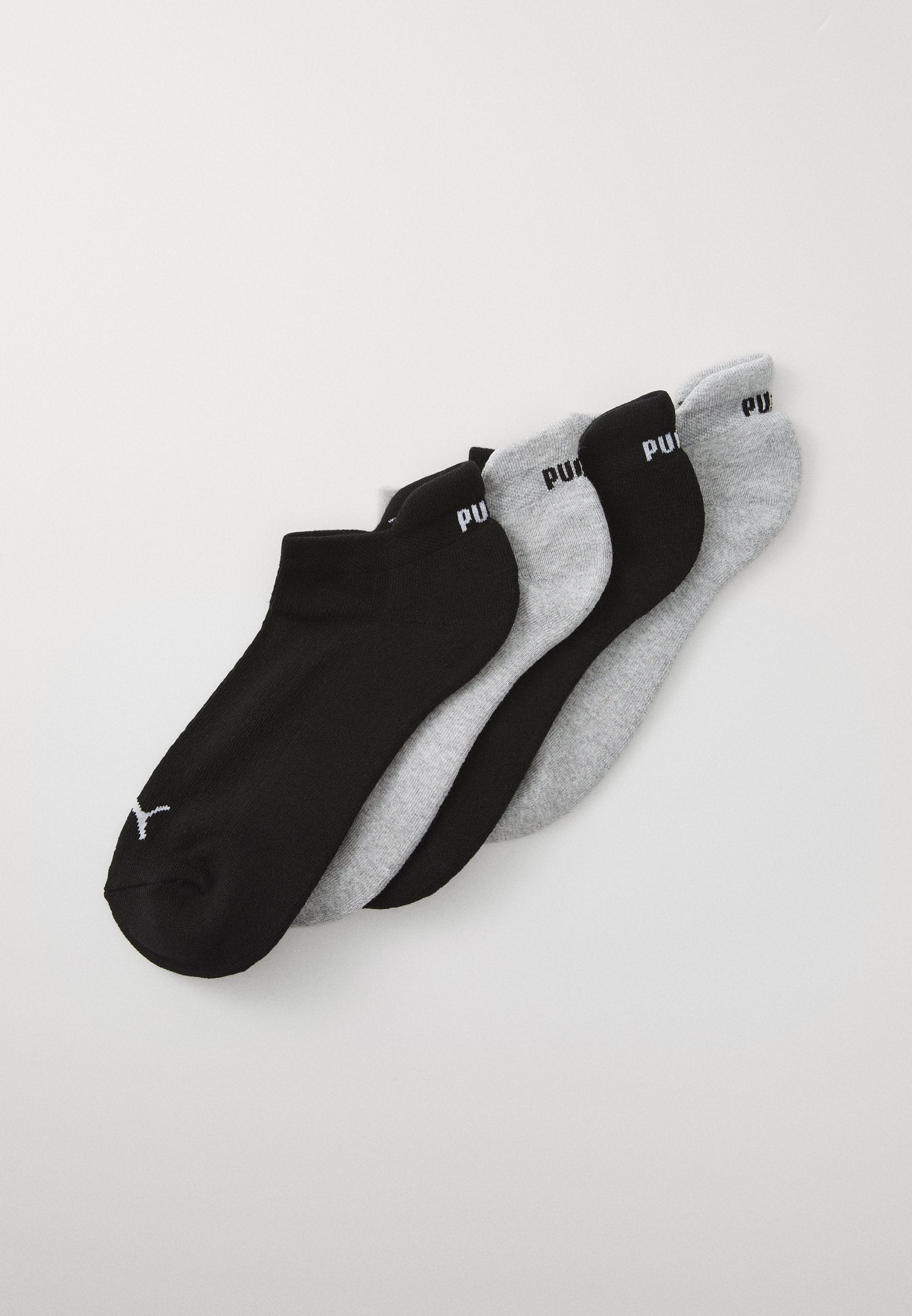 LOT DE 4 PAIRES DE CHAUSSETTES DE SPORT AMORTIES POUR FEMME - Chaussettes de sport - gris chiné/noir
