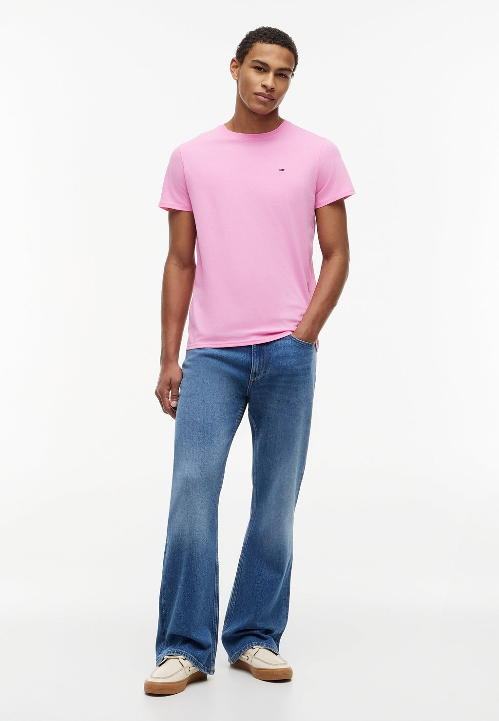FLAG EXTRA SLIM UNISEX - Basic T-shirt - pink daisy