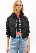 WATER REPELLENT TIE SIDE ZIP-THRU JACKET - Summer jacket - black