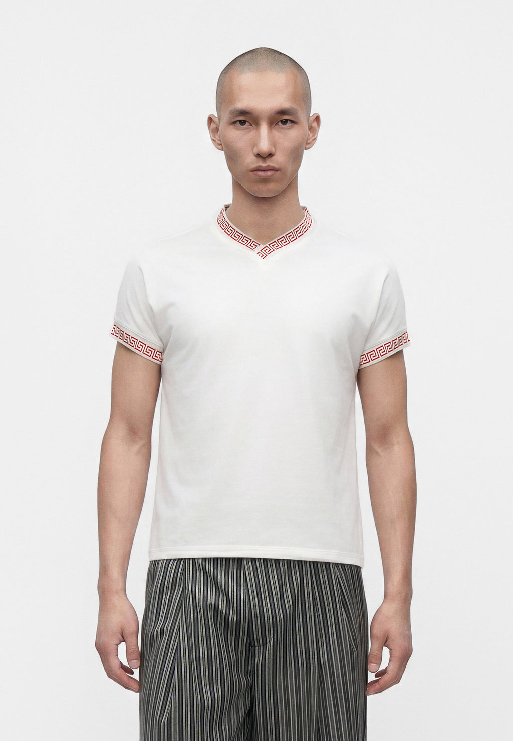 MEDUSA AND GRECA DETAILS - Basic T-shirt - optical white