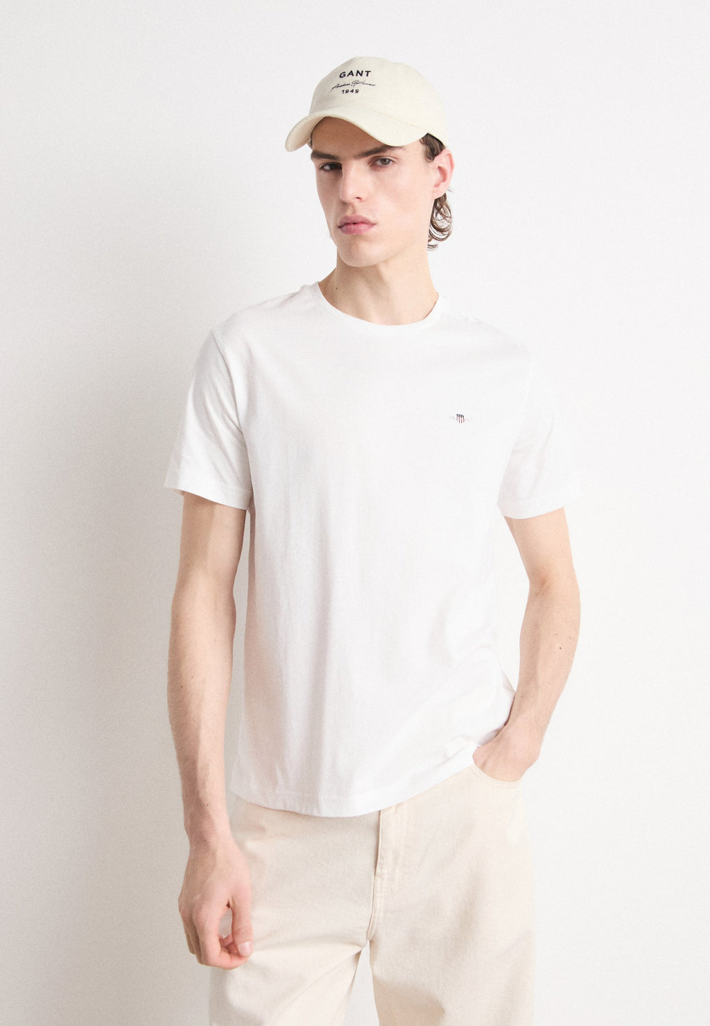 PRINTED ARCHIVE SHIELD - Basic T-shirt - white