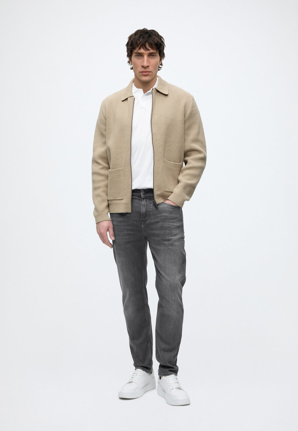 MAINE - Jeans Tapered Fit - grey