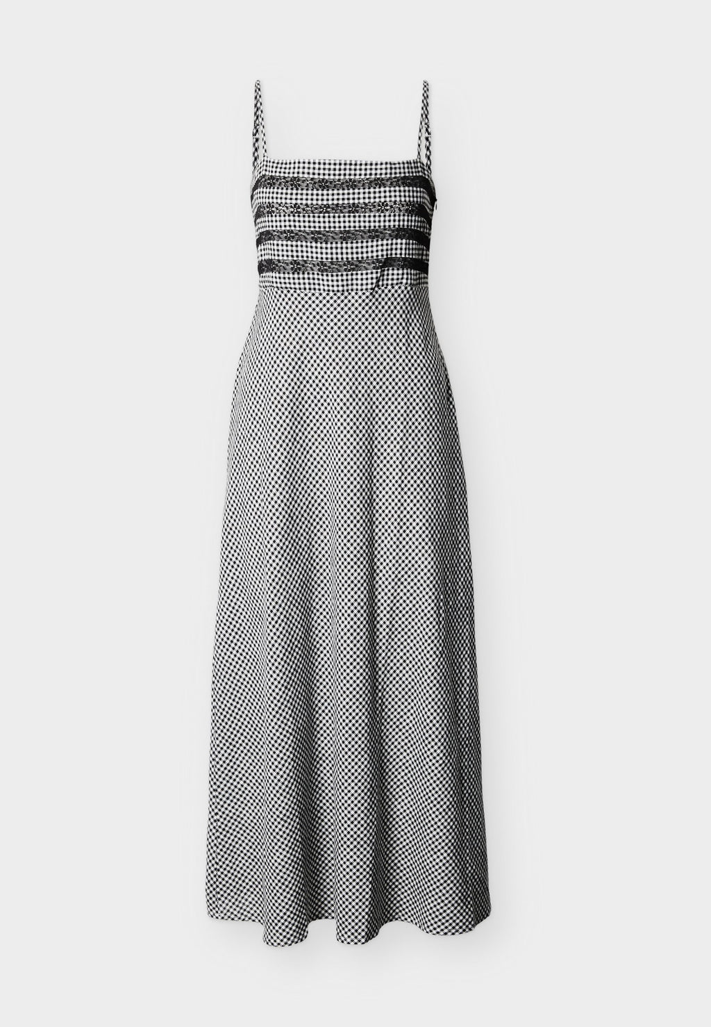 INSERT BODICE DRESS - Maxi dress - black