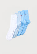 4 PACK - Socks - light blue/white
