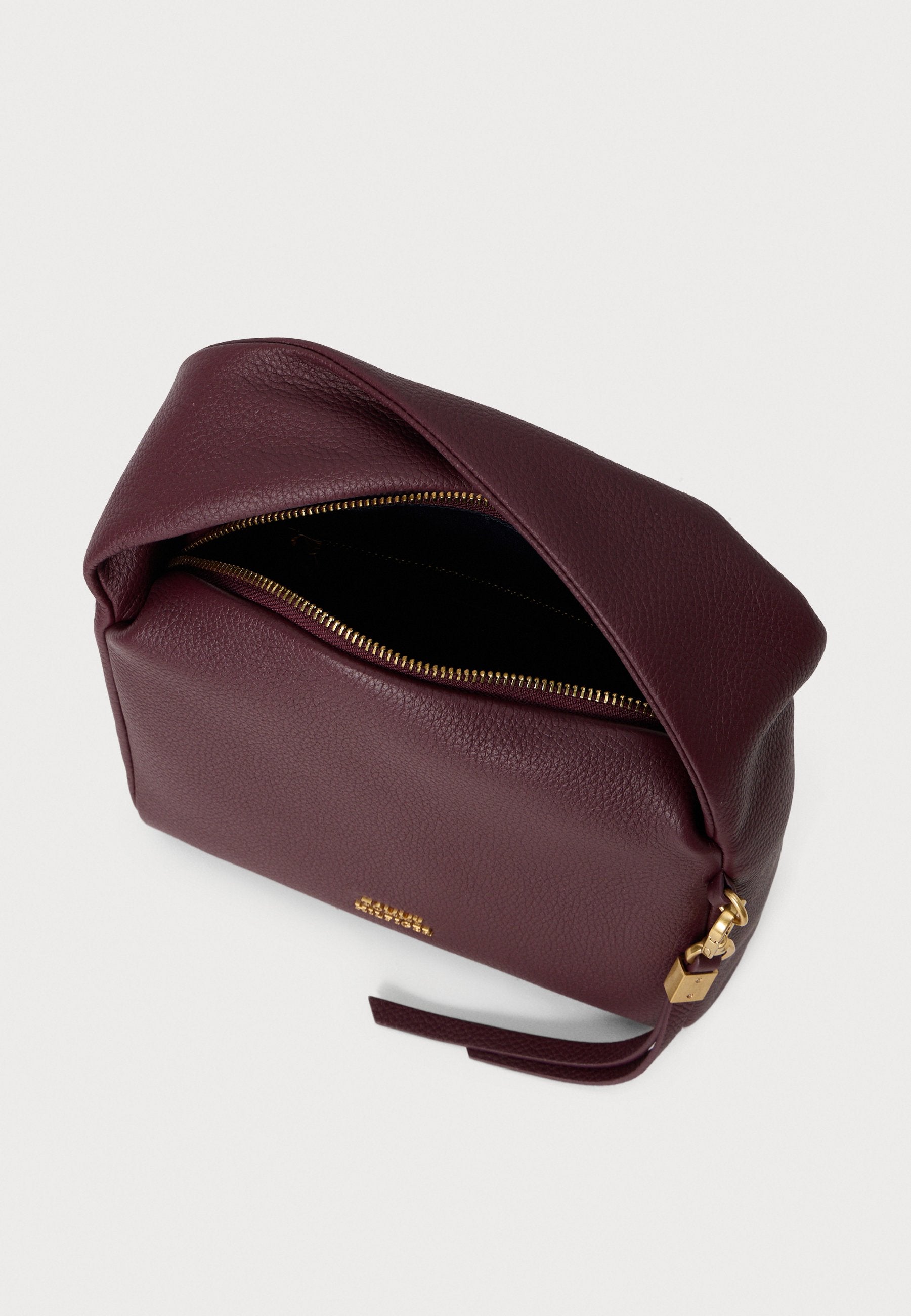CITY LEATHER TWIST HANDLE BAG - Handbag - marzemino