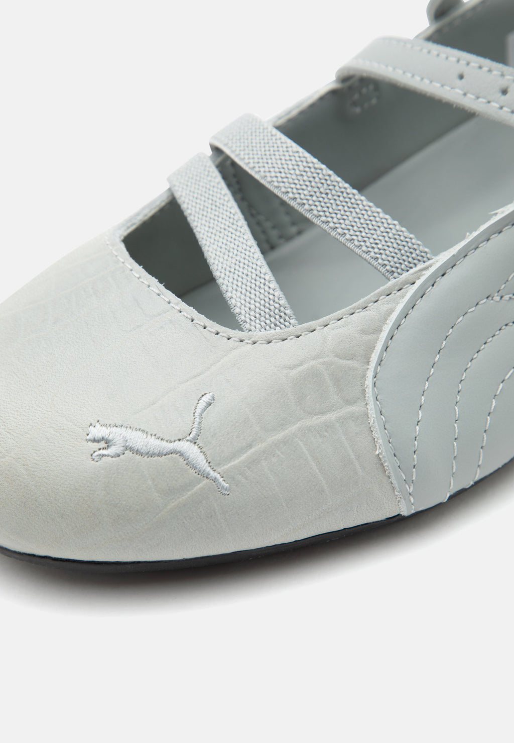 SPEEDCAT CROC - Ankle strap ballet pumps - white/vapor gray