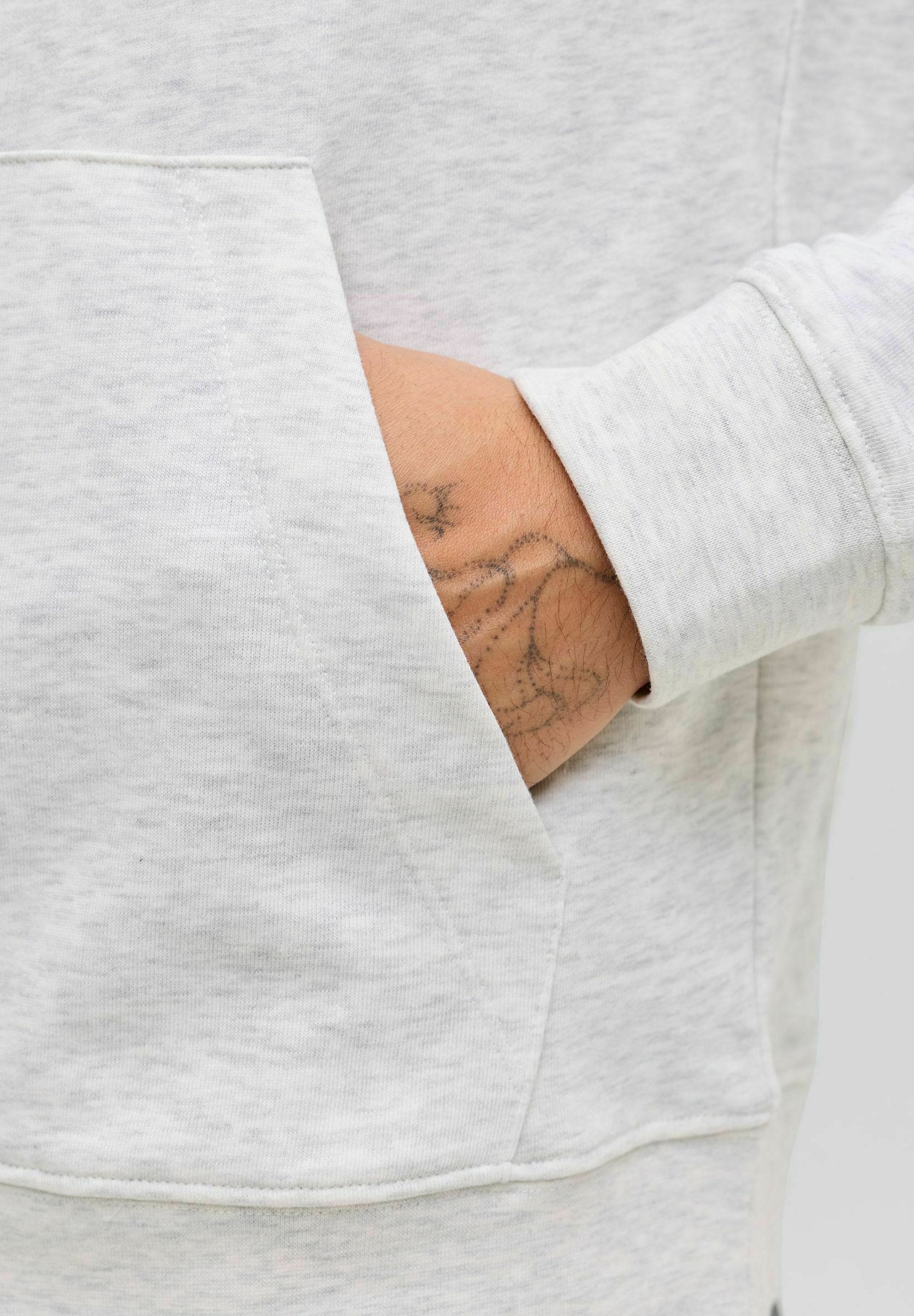 Hoodie - white melange
