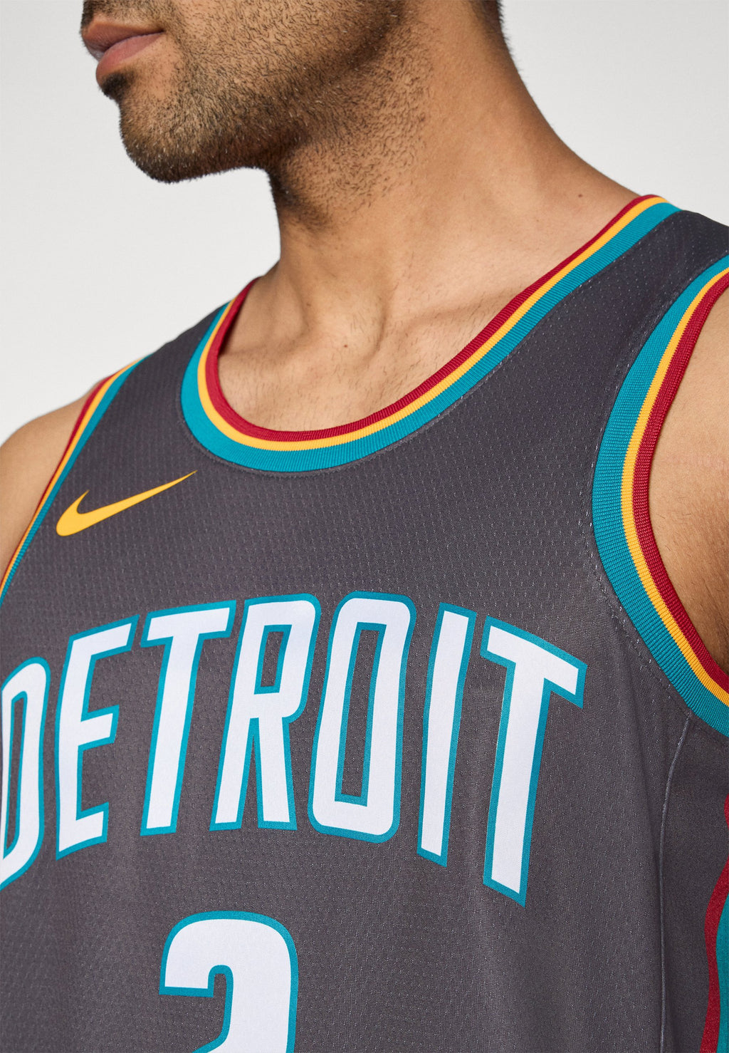 DETROIT PISTONS CADE CUNNINGHAM SWINGMAN JERSEY CITY EDITION 25 - NBA jersey - oil grey