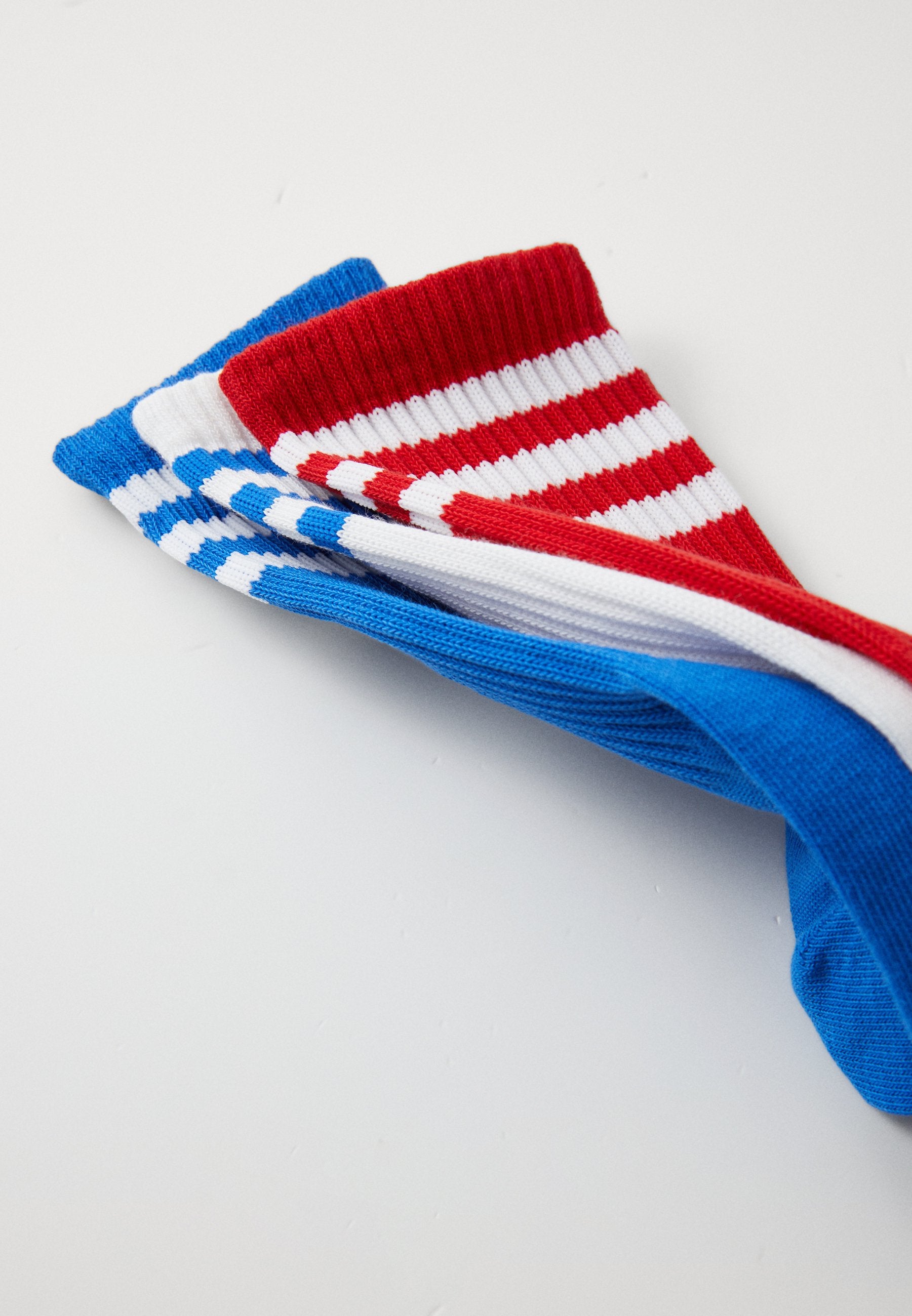 STRIPES CREW UNISEX 3'LÜ PAKET - Çorap - better scarlet/blue/white