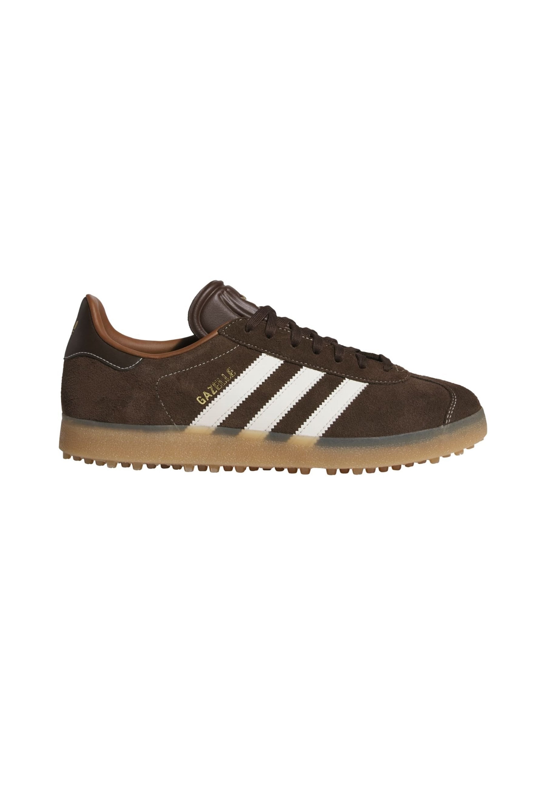 GAZELLE GOLF - Golf shoes - dark brown   chalk white   gum