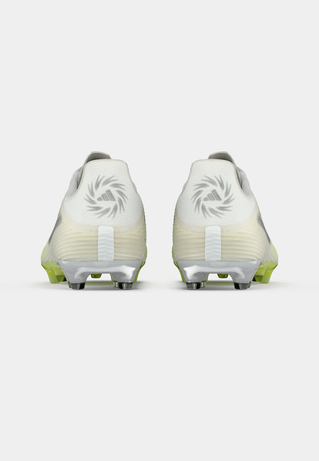 أحذية كرة القدم F50 SPARKFUSION LEAGUE LOW FIRM GROUND / ARTIFICIAL GROUND للنساء - أحذية كرة القدم ذات الأرض الثابتة - أبيض/معدني حديدي