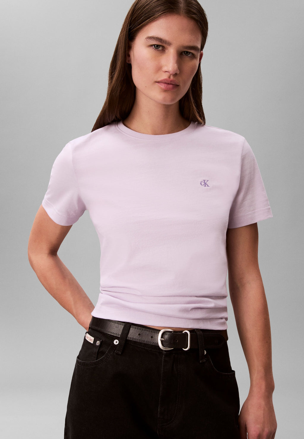 MONOGRAM CREW TEE - Basic T-shirt - island lilac