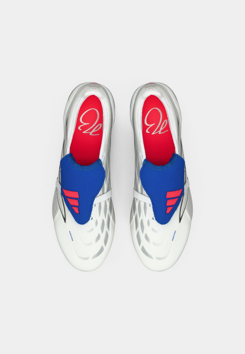 PREDATOR LİG KATLANIR DİL - Sabit zemin futbol ayakkabısı - footwear white/metallic/team royal blue