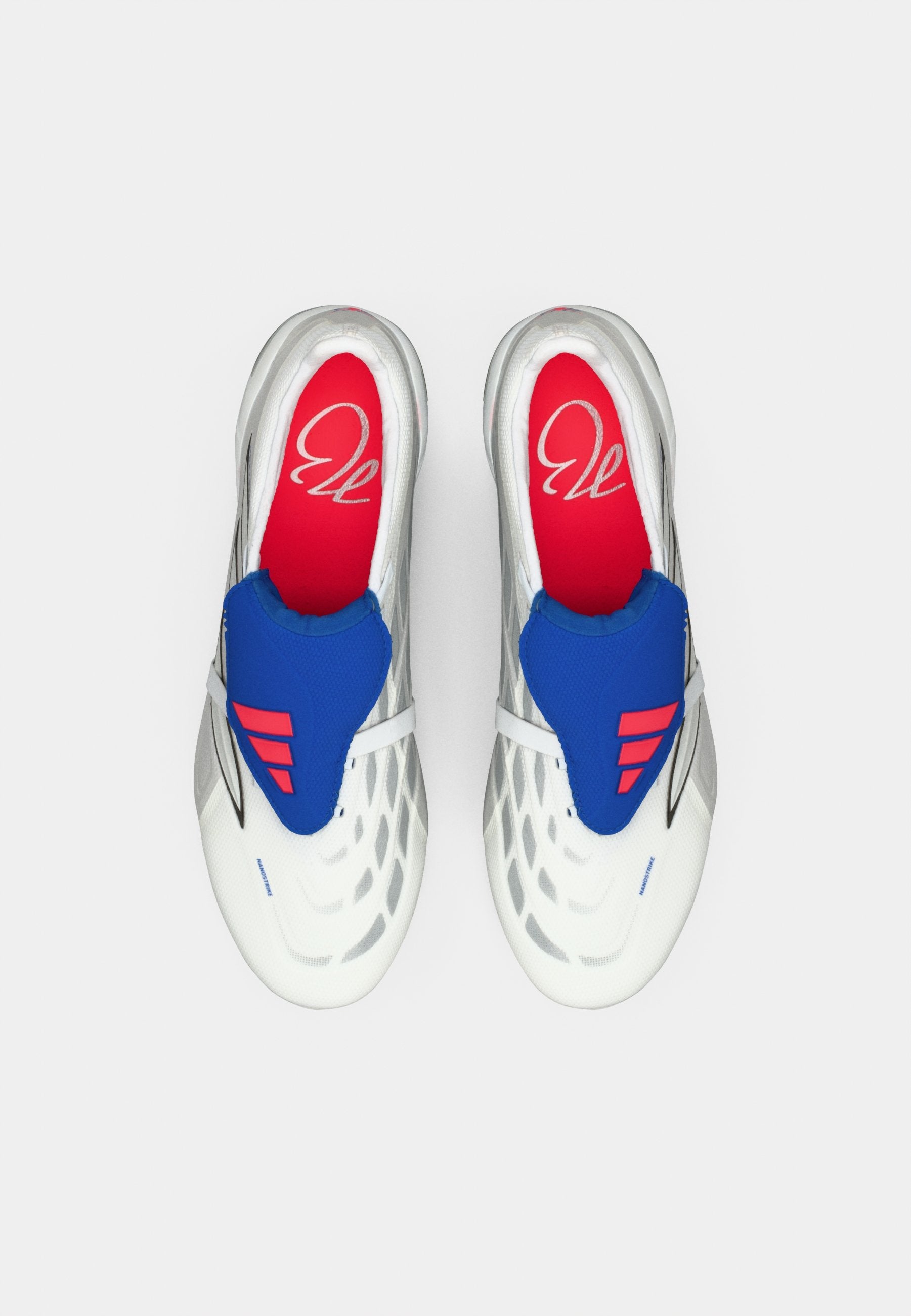 PREDATOR LİG KATLANIR DİL - Sabit zemin futbol ayakkabısı - footwear white/metallic/team royal blue