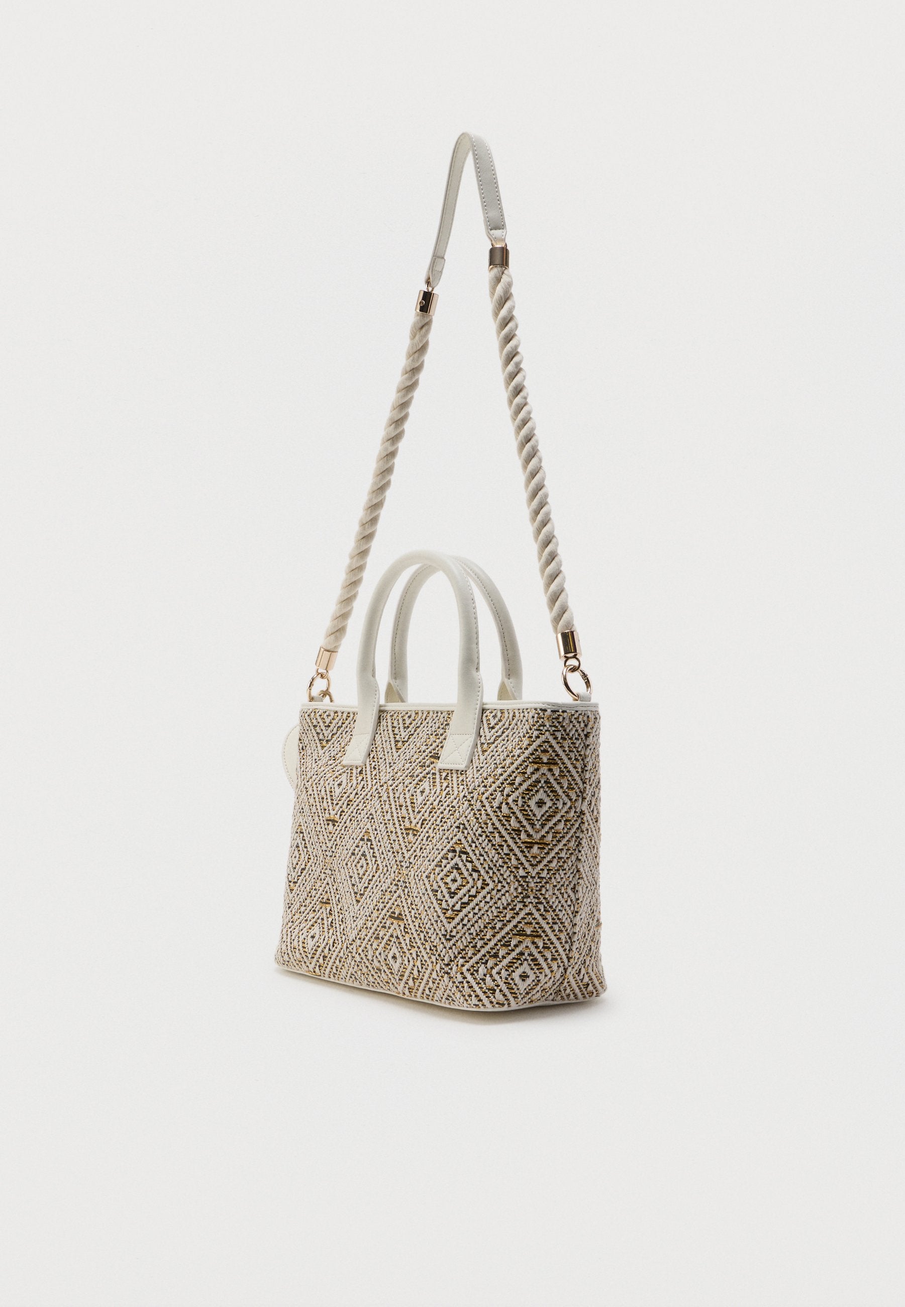 TOTE BAG UNISEX - Handbag - black/beige
