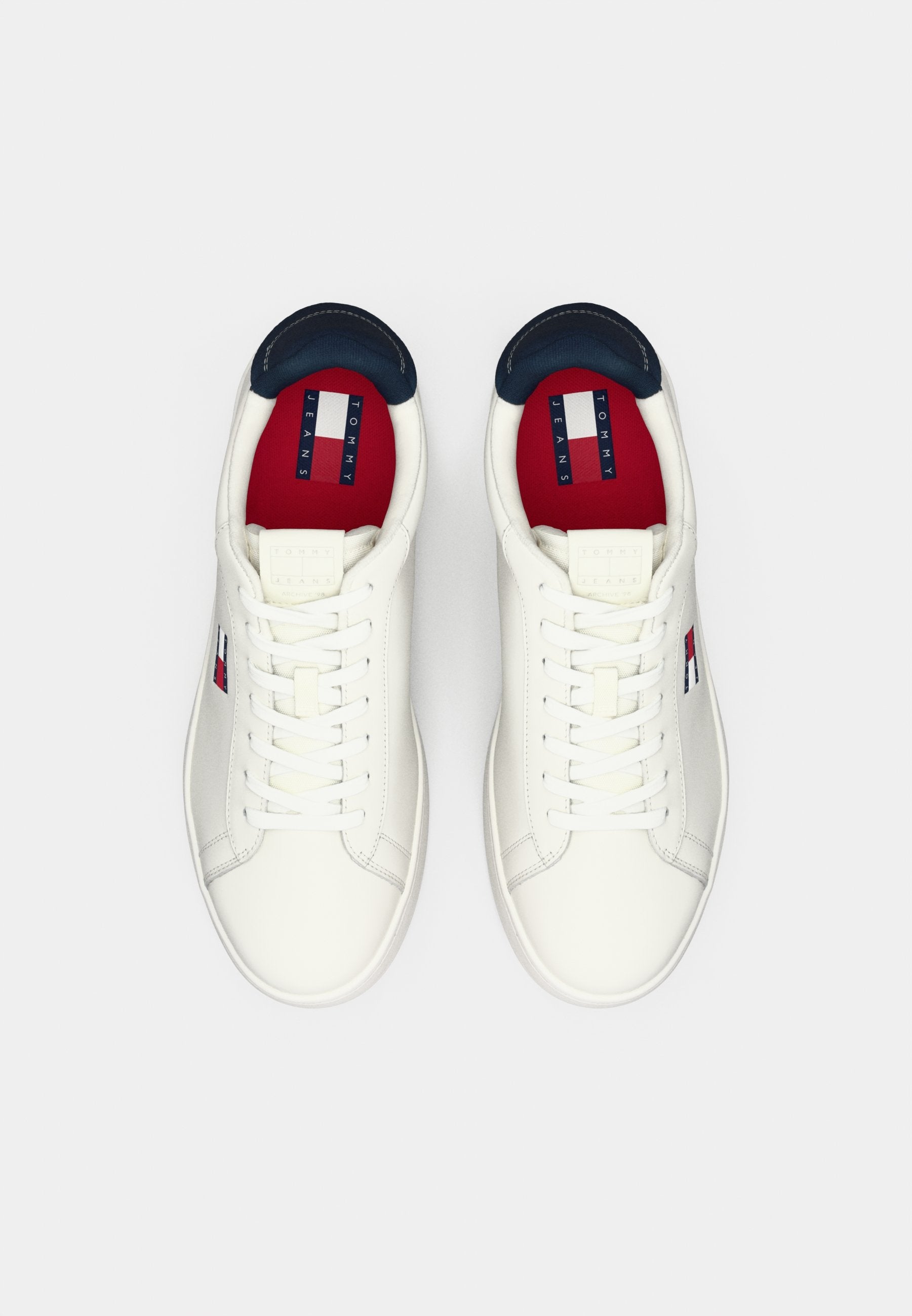 ARCHIVE COURT LEATHER EMBOSSED TRAINERS - Trainers - red/white/blue